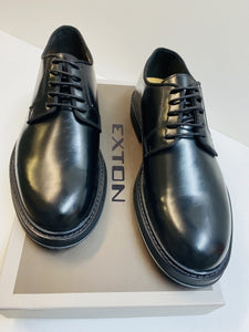 Exton 278 derby liscio uno in abrasivato nero