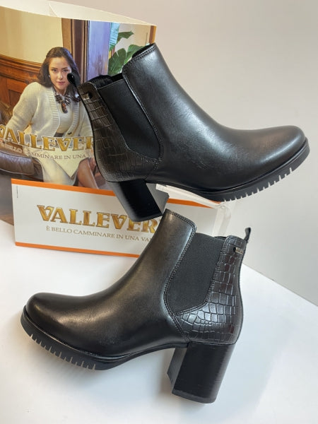 Valleverde 47680 tronchetto donna in vitello nero