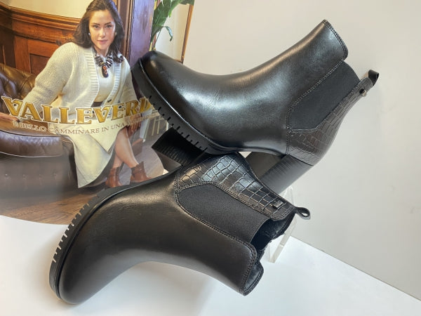 Valleverde 47680 tronchetto donna in vitello nero