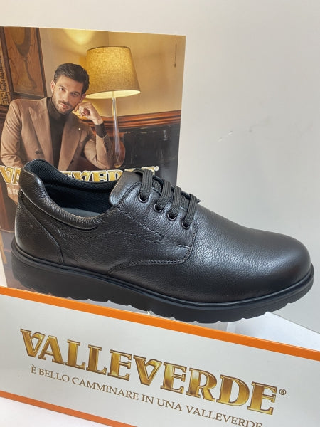Valleverde 36835 stringata uomo in nappa nero