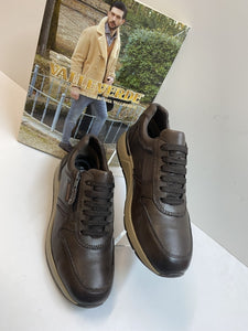 Valleverde 36842A sneakers uomo in nappa marrone