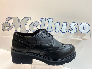 Melluso 034326 stringata donna in pelle nero