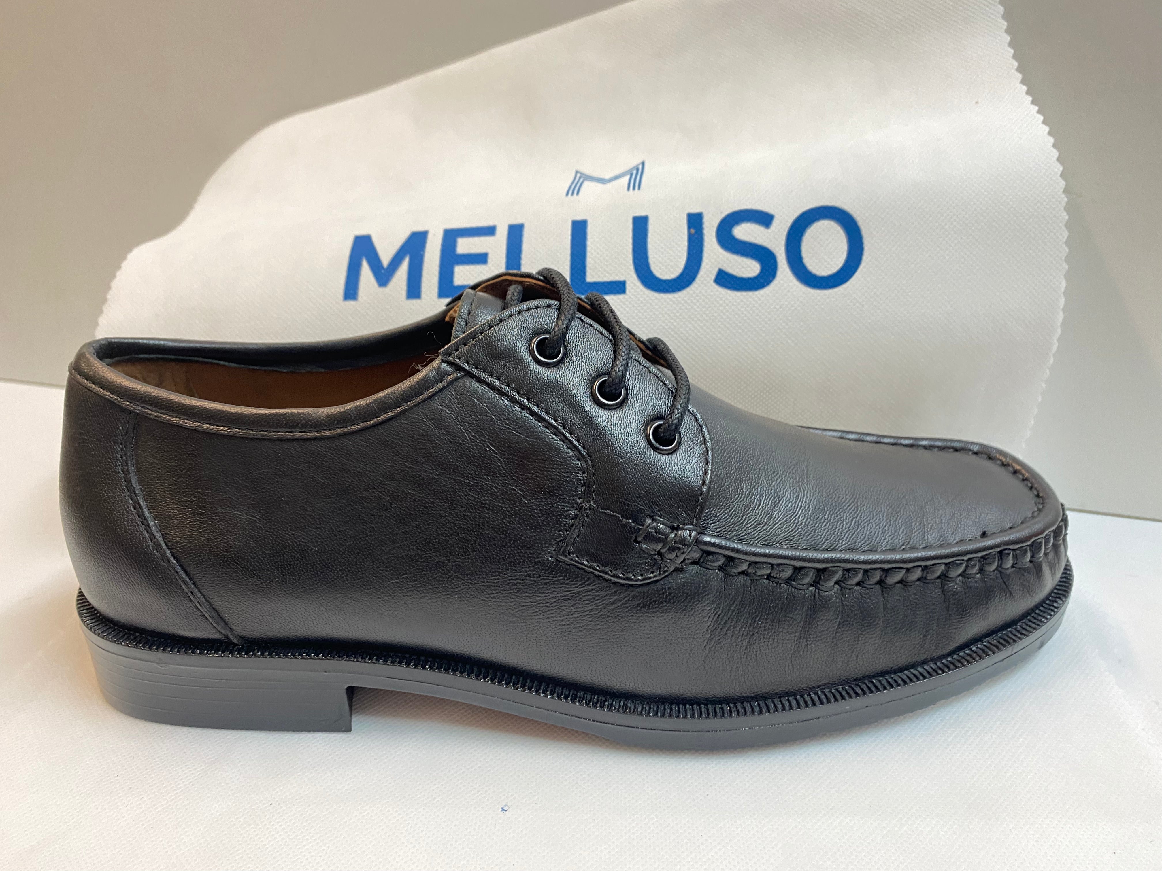 Melluso U36000 stringata classica uomo in pelle nera