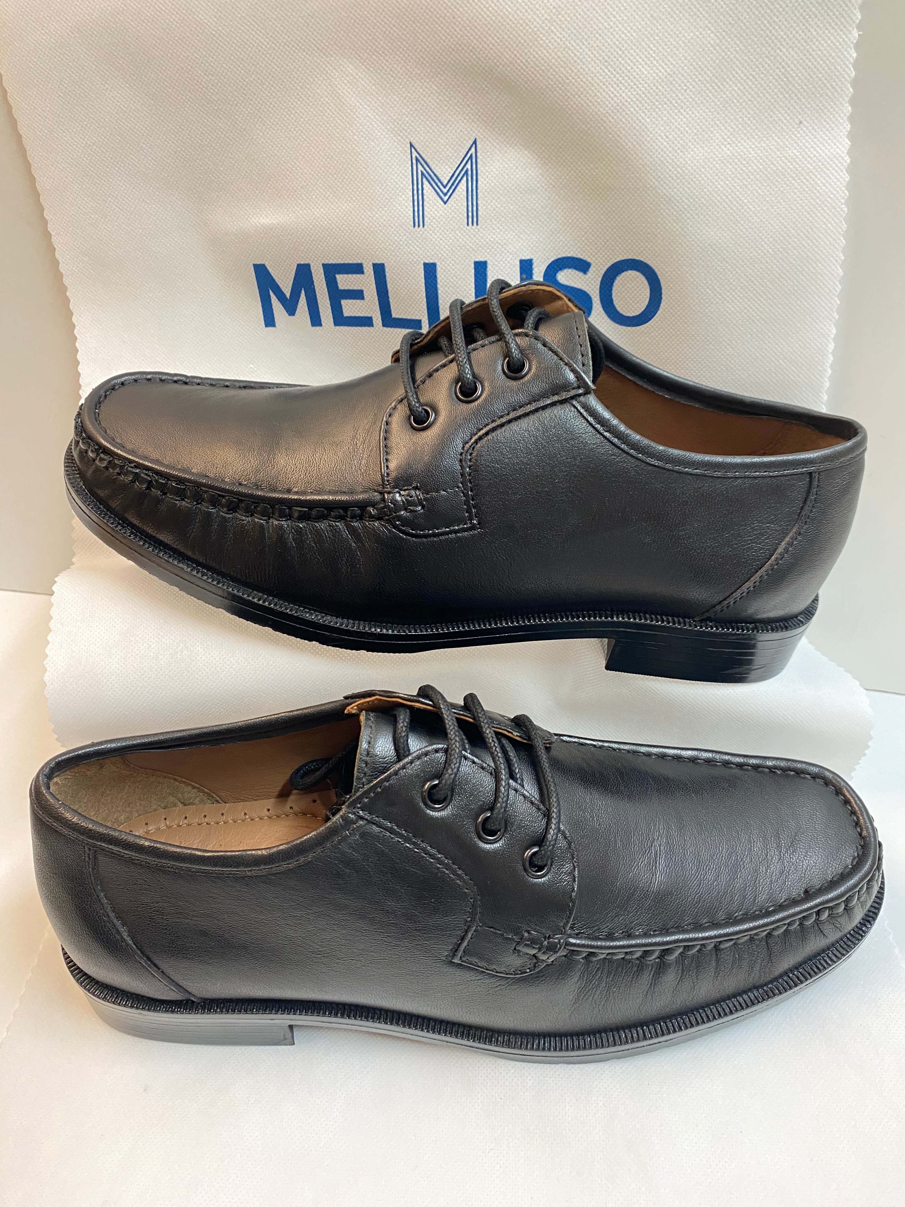 Melluso U36000 stringata classica uomo in pelle nera