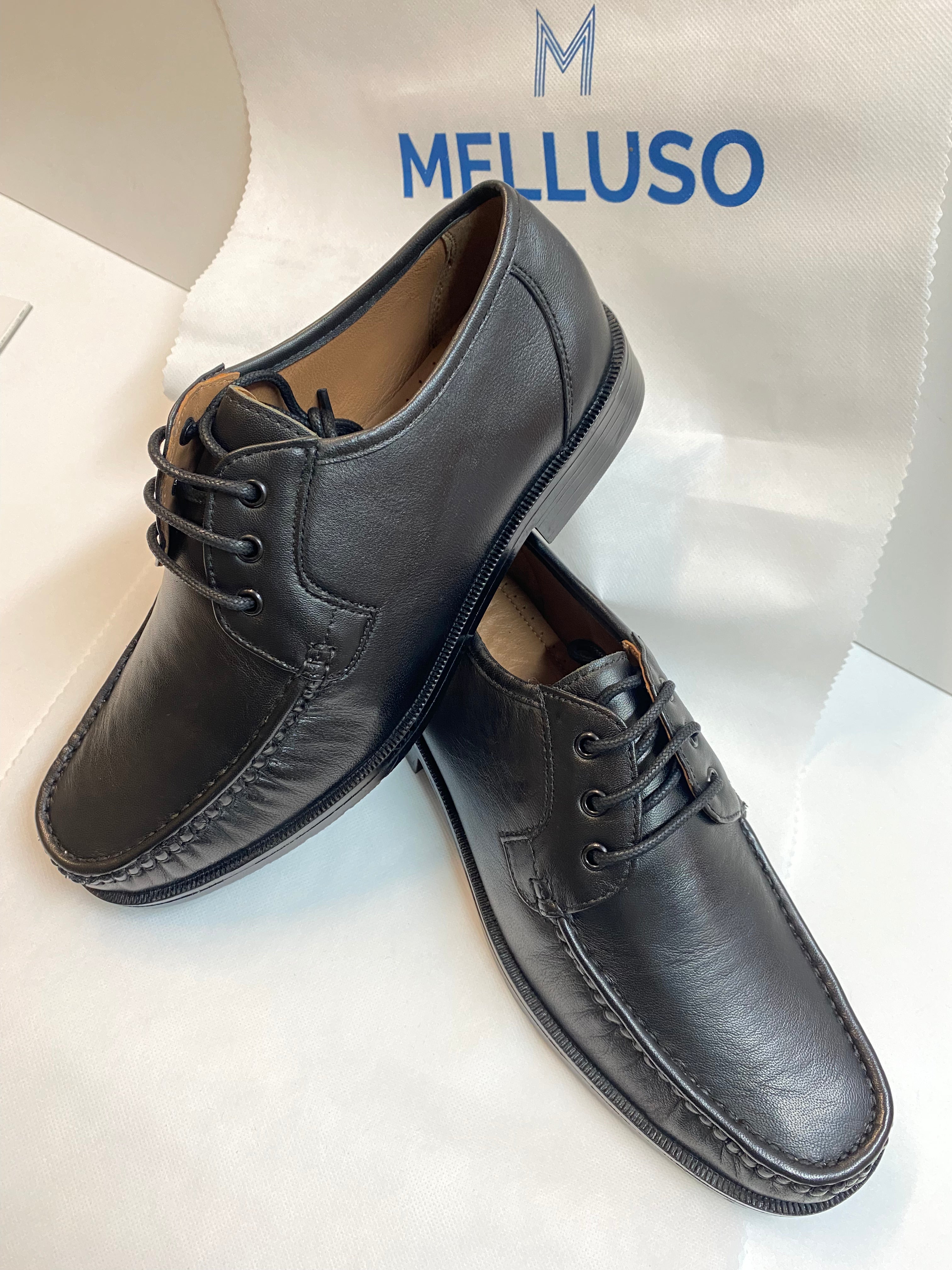 Melluso U36000 stringata classica uomo in pelle nera