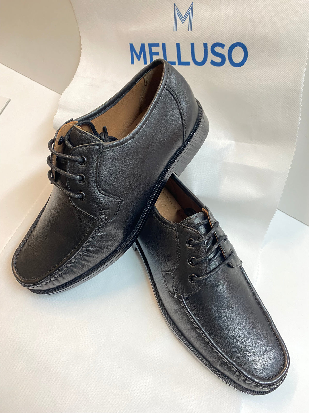 Melluso U36000 stringata classica uomo in pelle nera