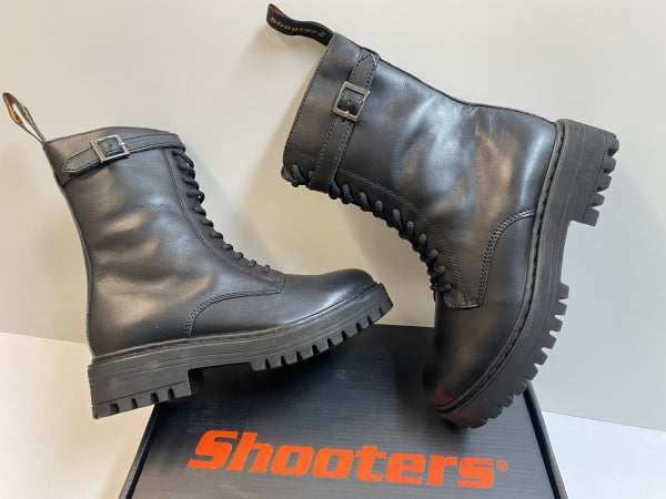 Shooters S22557-01 anfibio donna nero con fibbia