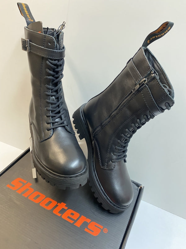 Shooters S22557-01 anfibio donna nero con fibbia
