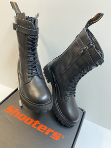 Shooters S22557-01 anfibio donna nero con fibbia