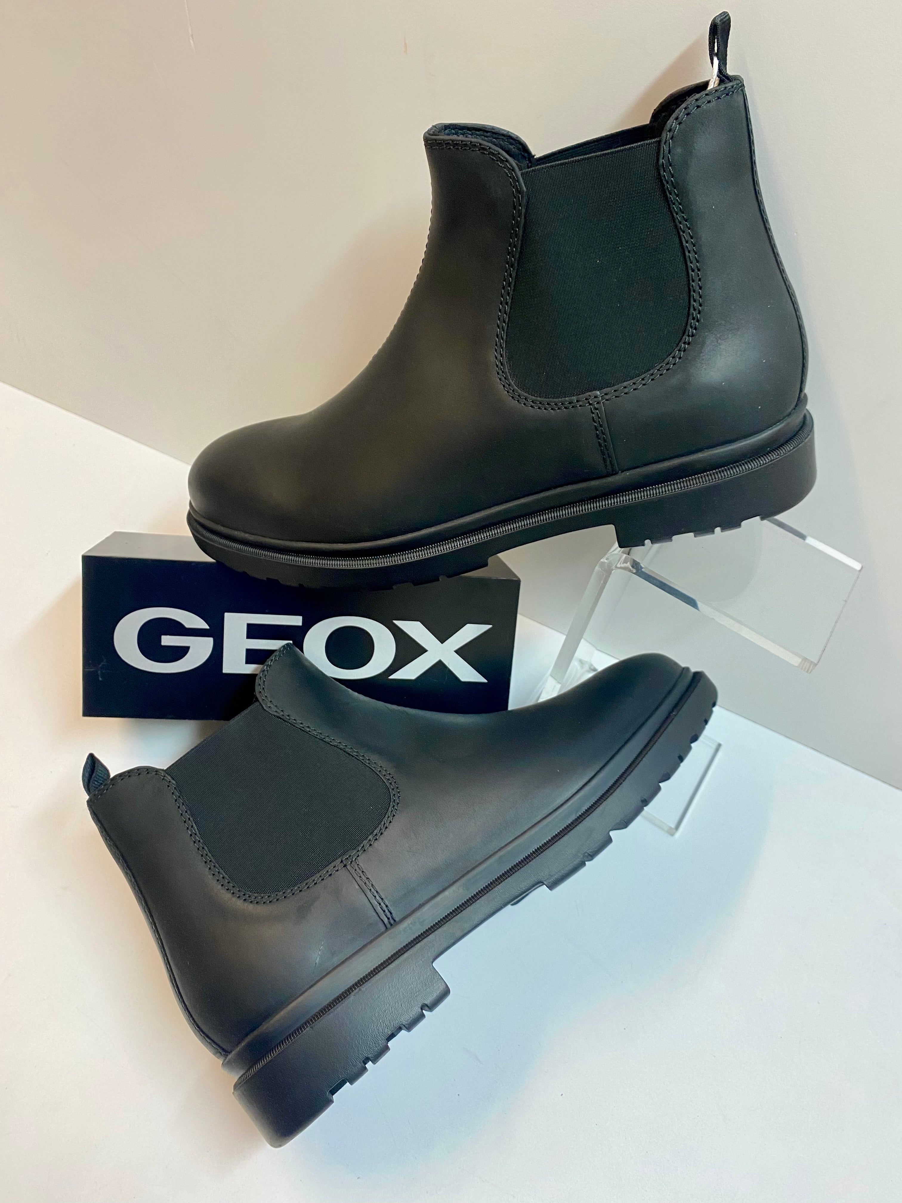 Geox U16DDA 0045 stivaletto chelsea uomo in pelle nero