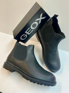 Geox U16DDA 0045 stivaletto chelsea uomo in pelle nero