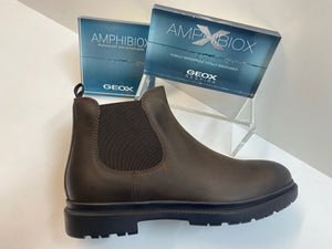 Geox U16DDA 0045 stivaletto chelsea uomo in pelle marrone