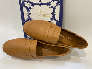 Epochè XI Napoli 28 mocassino donna tacco basso in pelle cuoio