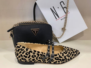 DM Delia 2369 dècolletè basso maculato beige/nero