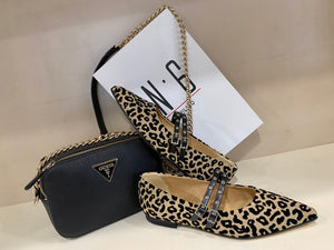 DM Delia 2369 dècolletè basso maculato beige/nero