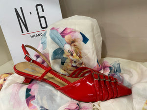 DM Edda 2285 slingback in vernice rossa