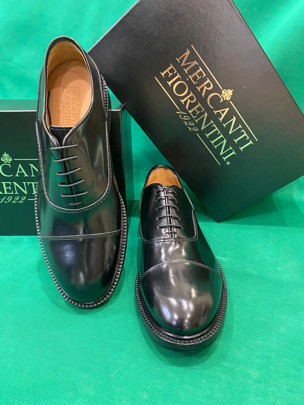 Mercanti Fiorentini 7723 stringata uomo in pelle nero