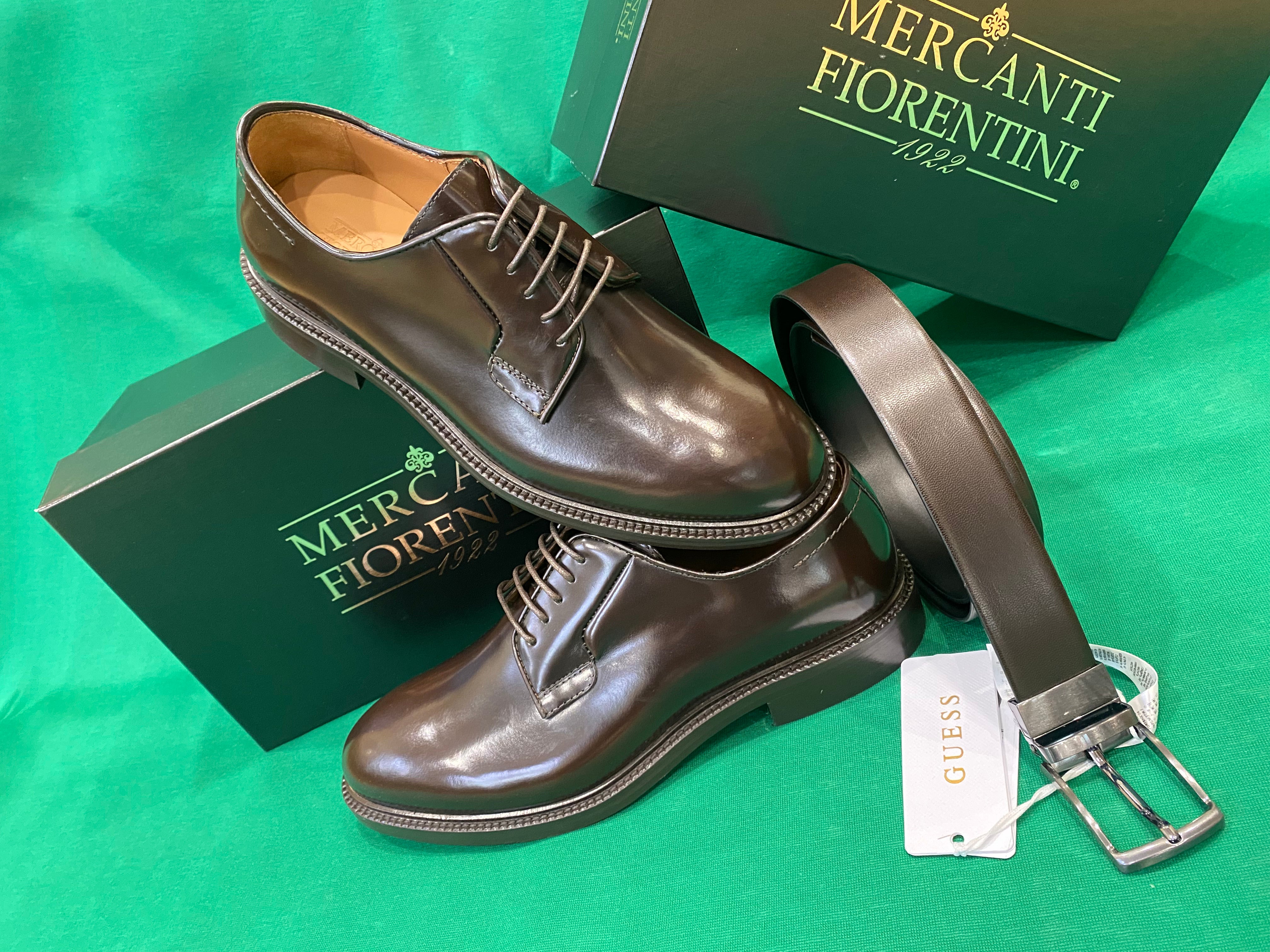 Mercanti Fiorentini 8097 derby in pelle abrasivata moro