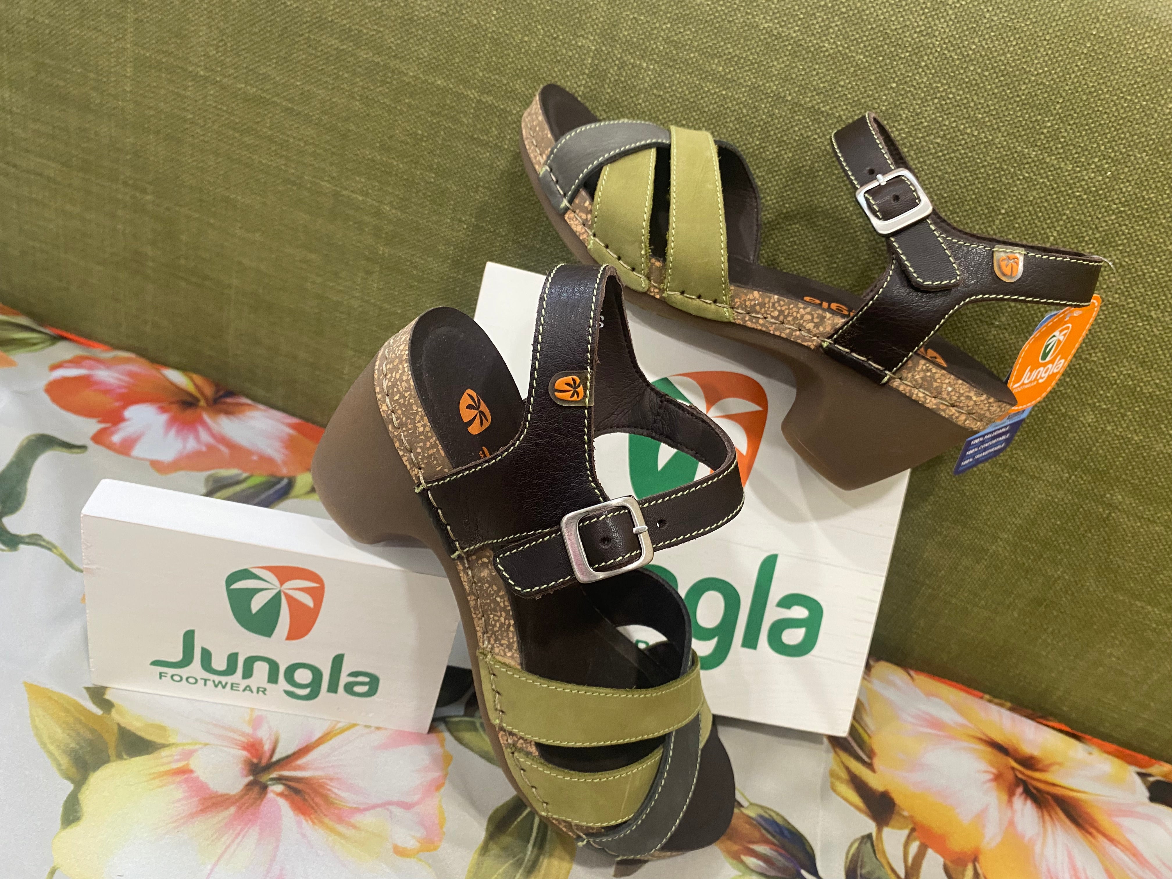 Jungla 7459 sandalo donna color oliva