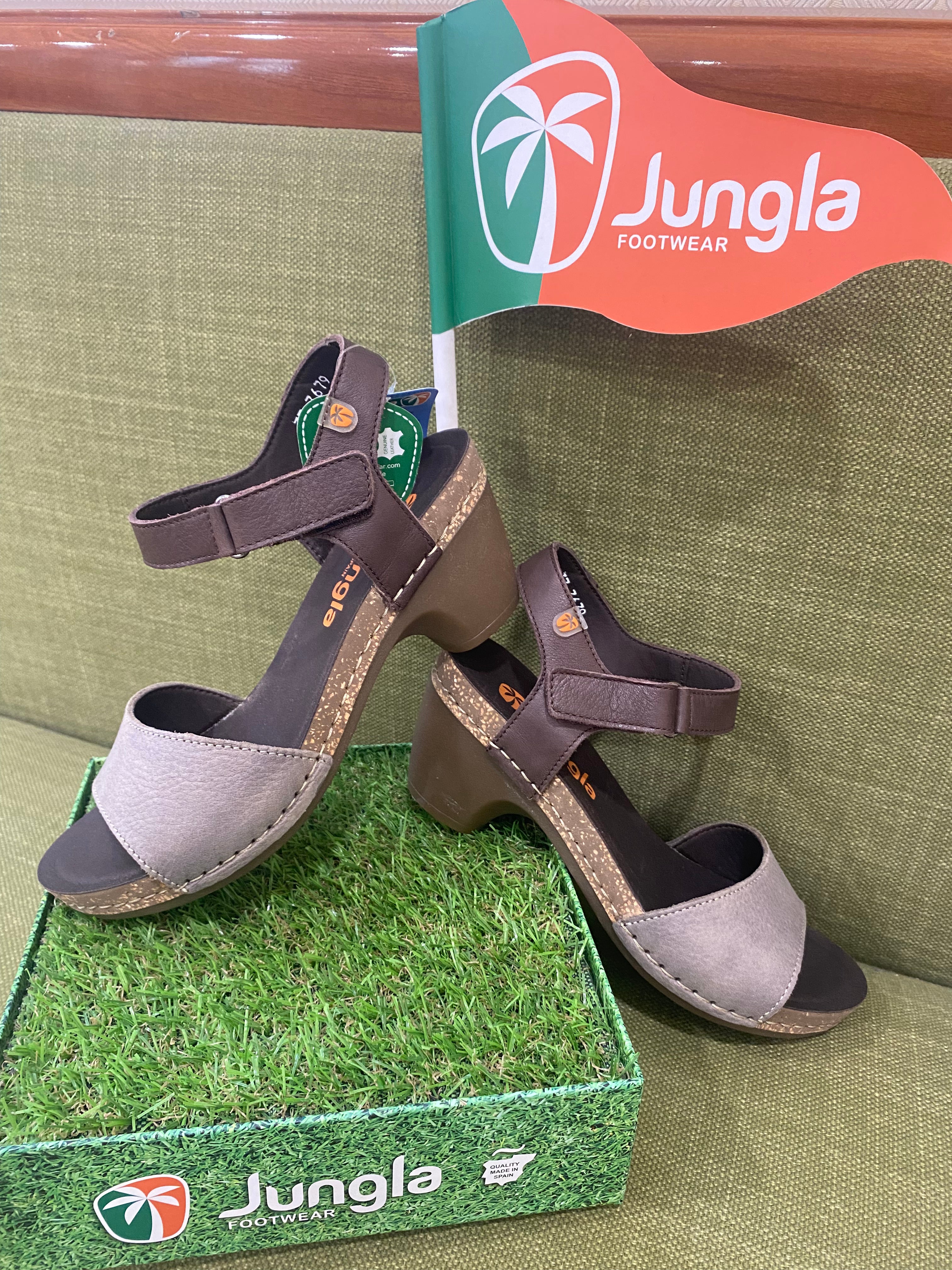 Jungla 7679 sandalo basso donna con fascia e cinturino grey