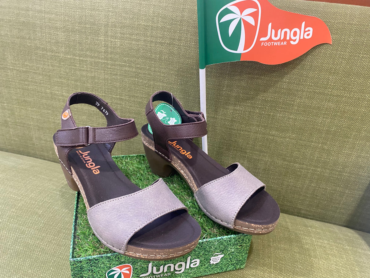 Jungla 7679 sandalo basso donna con fascia e cinturino grey