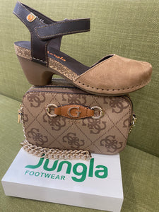 Jungla 7463 sabot con tomaia in nabuk visone