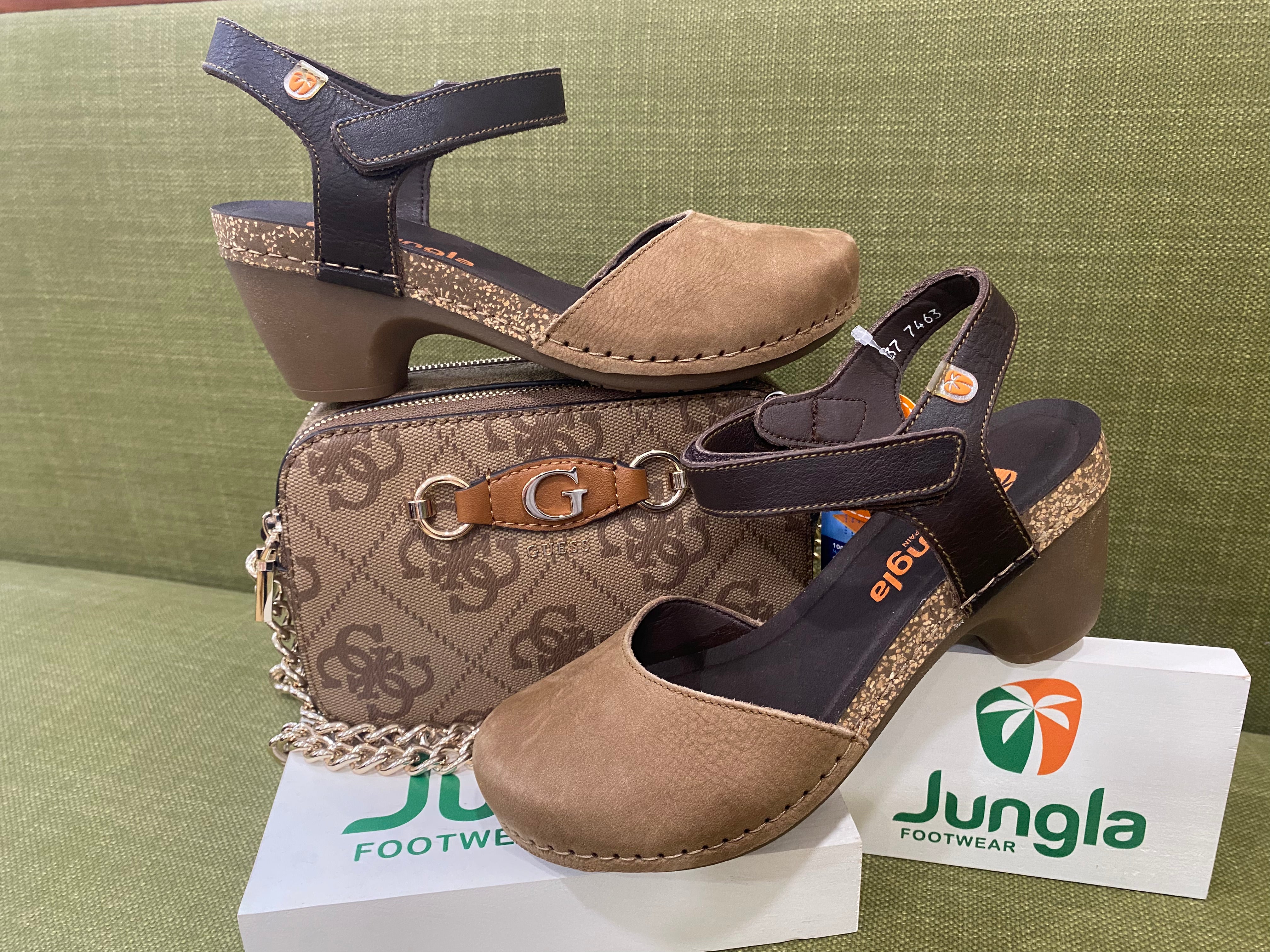 Jungla 7463 sabot con tomaia in nabuk visone