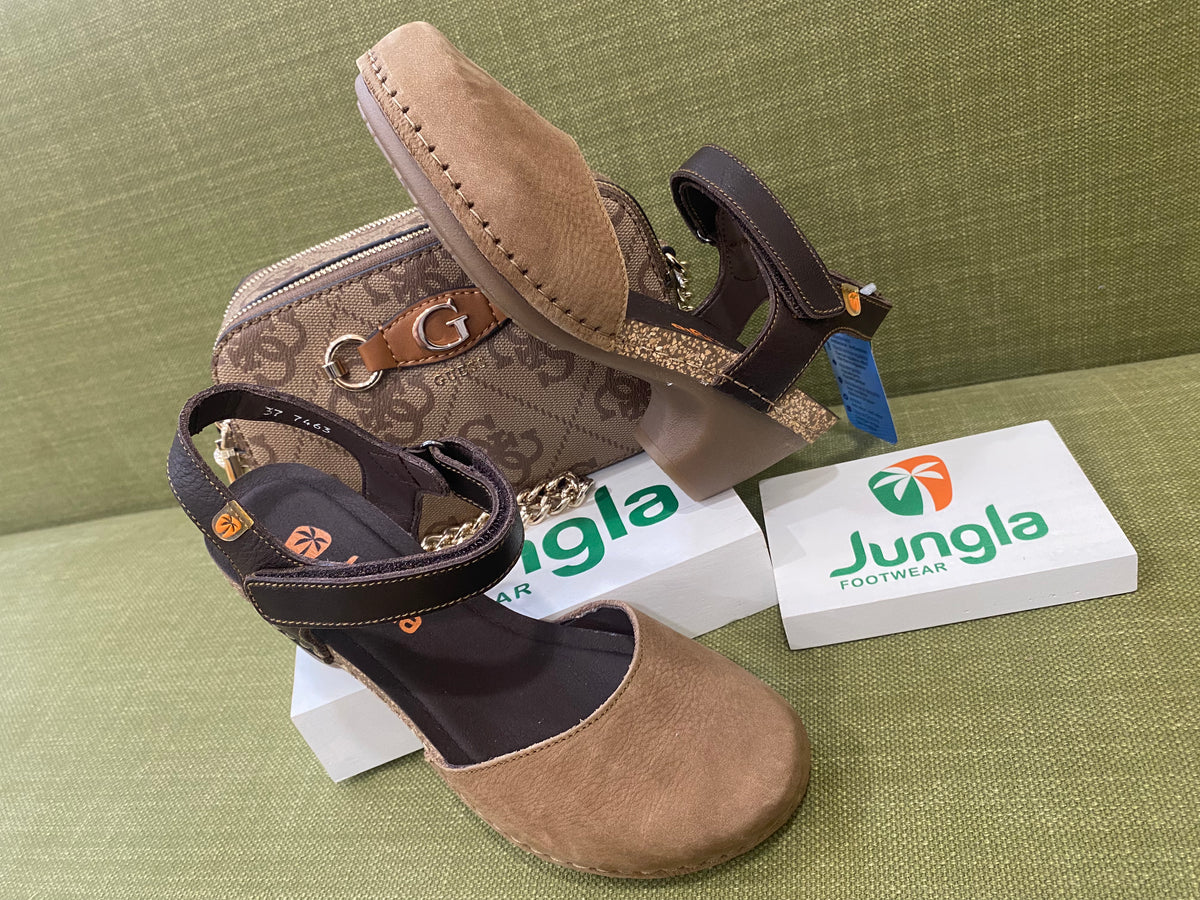 Jungla 7463 sabot con tomaia in nabuk visone
