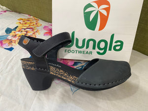 Jungla 7463 sabot con tomaia in nabuk nero