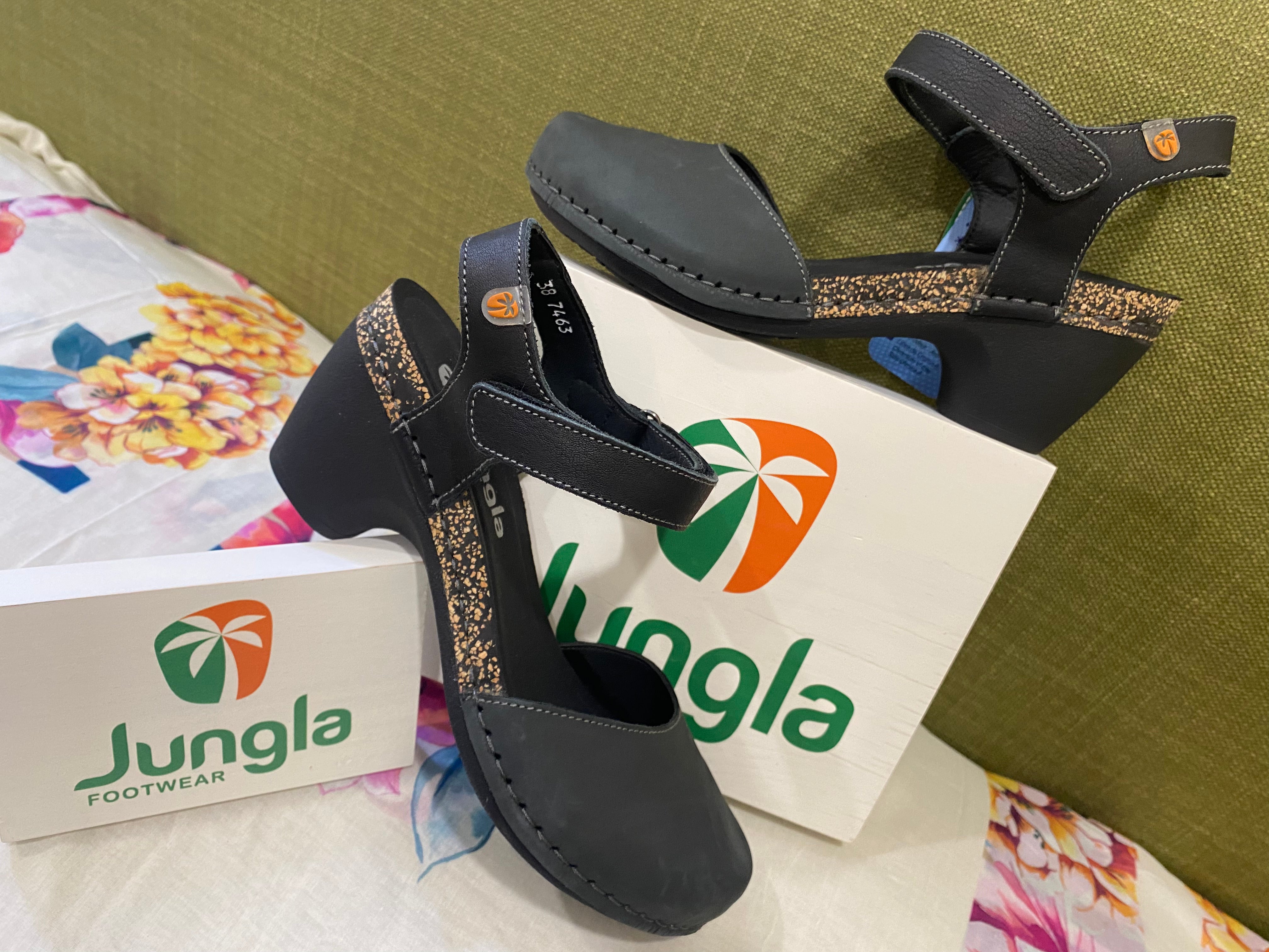 Jungla 7463 sabot con tomaia in nabuk nero