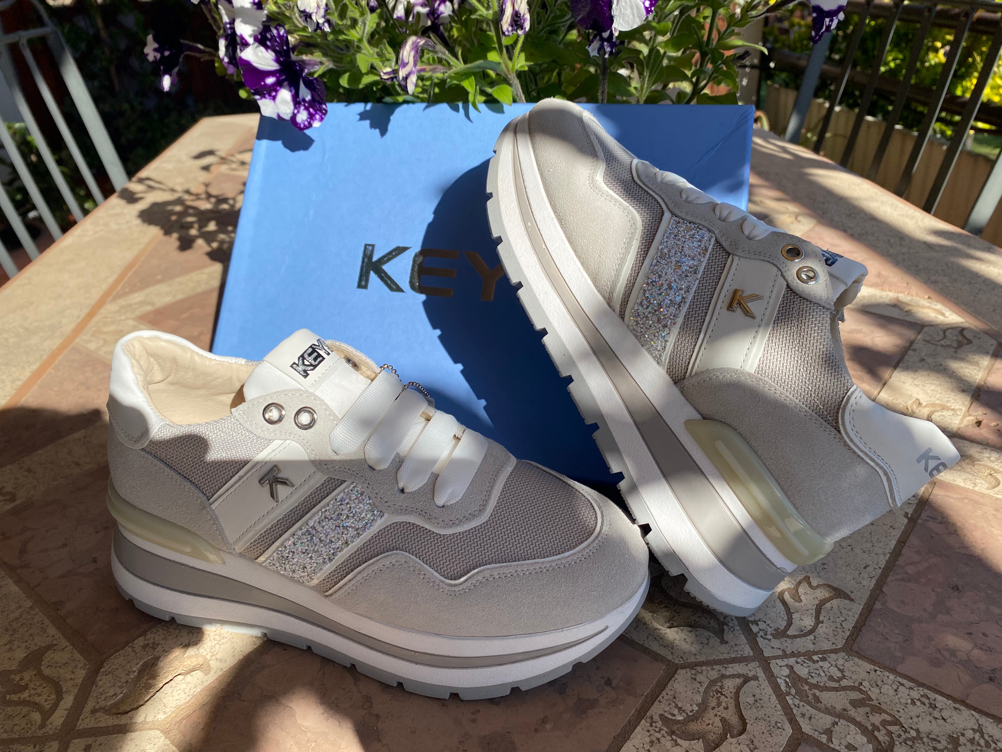 Keys K-10571 sneakers donna Golden white/grey