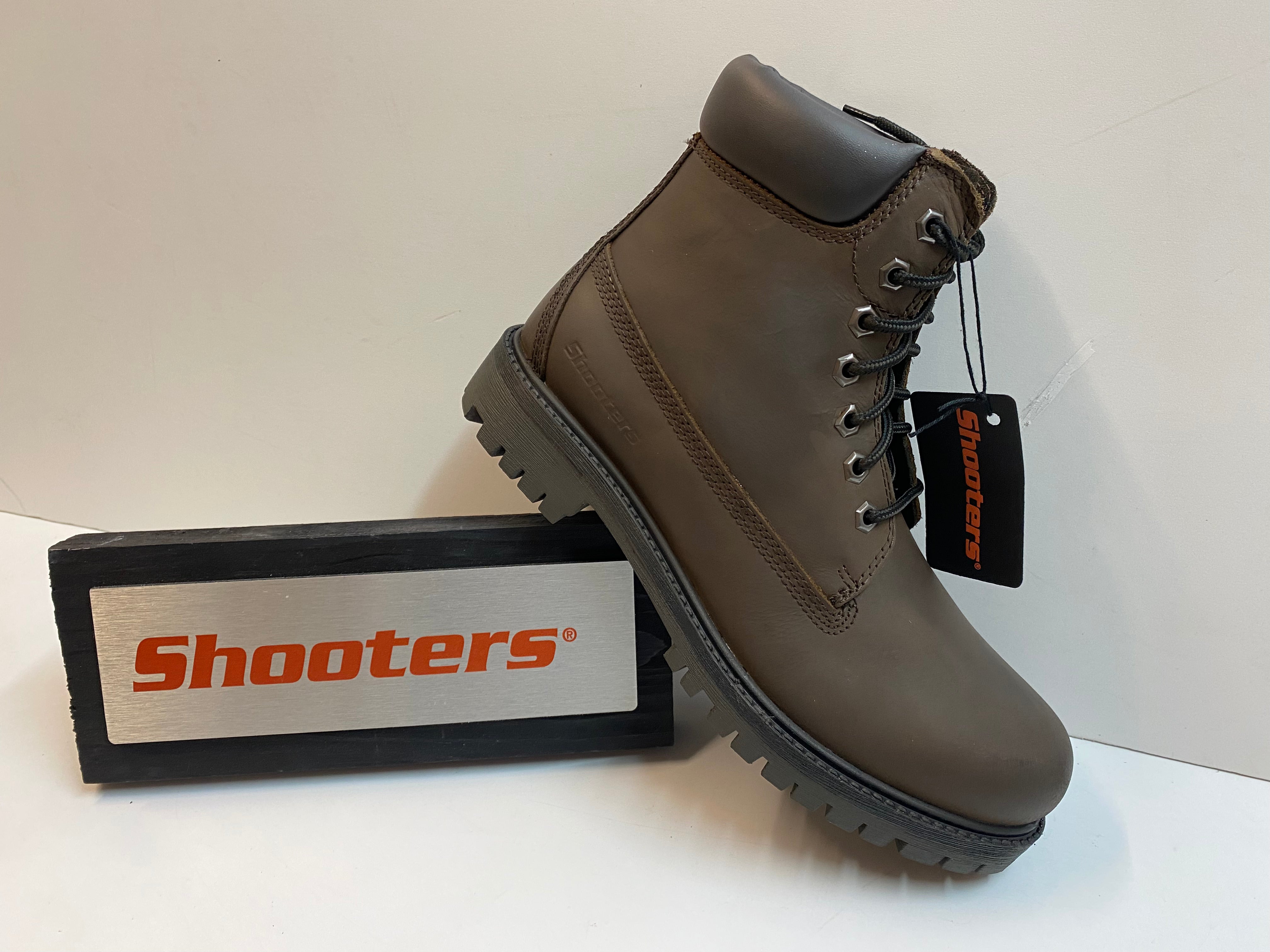 Shooters S4509-06 anfibio uomo in pelle ingrassata espresso