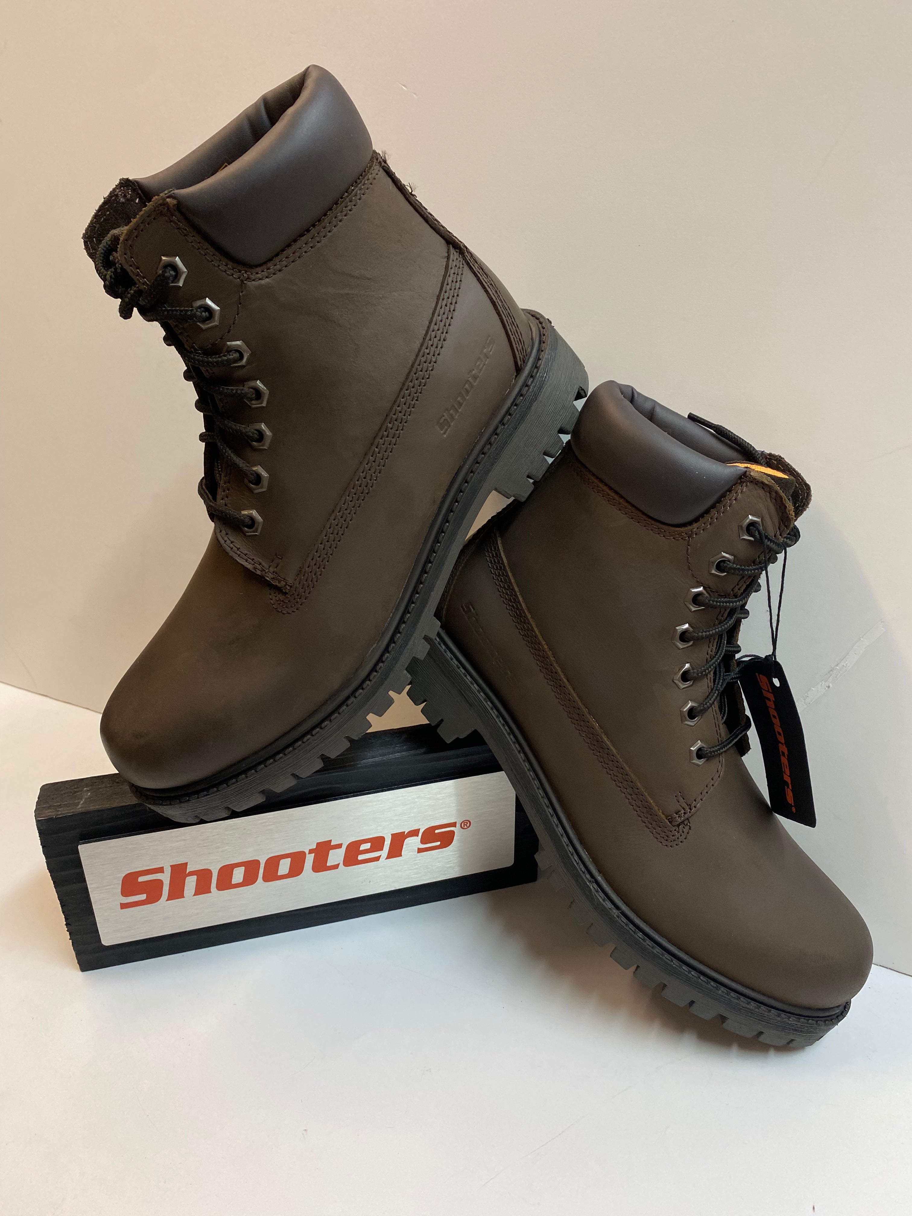 Shooters S4509-06 anfibio uomo in pelle ingrassata espresso