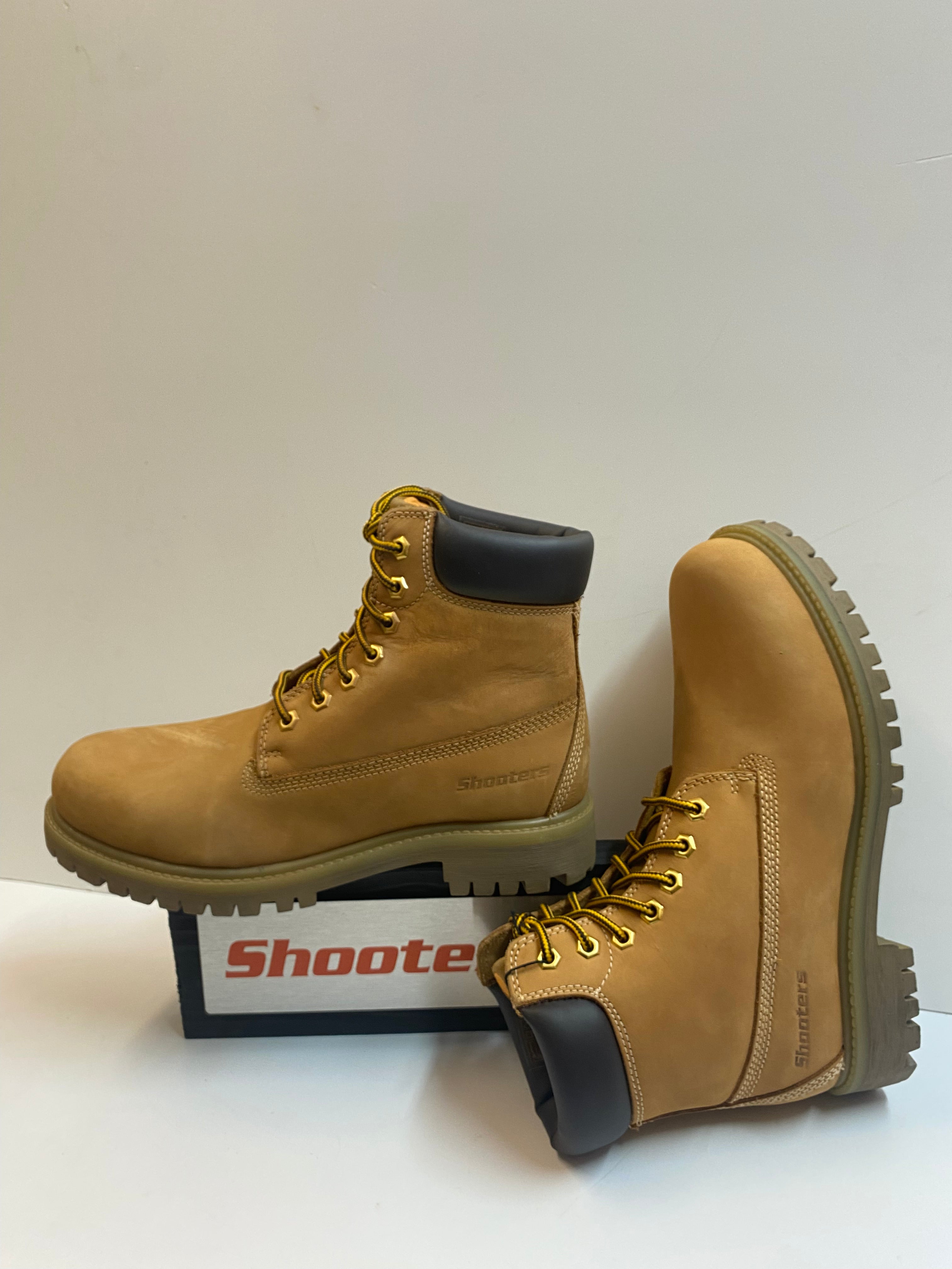 Shooters S4509-03 anfibi da uomo in pelle ingrassata gialla