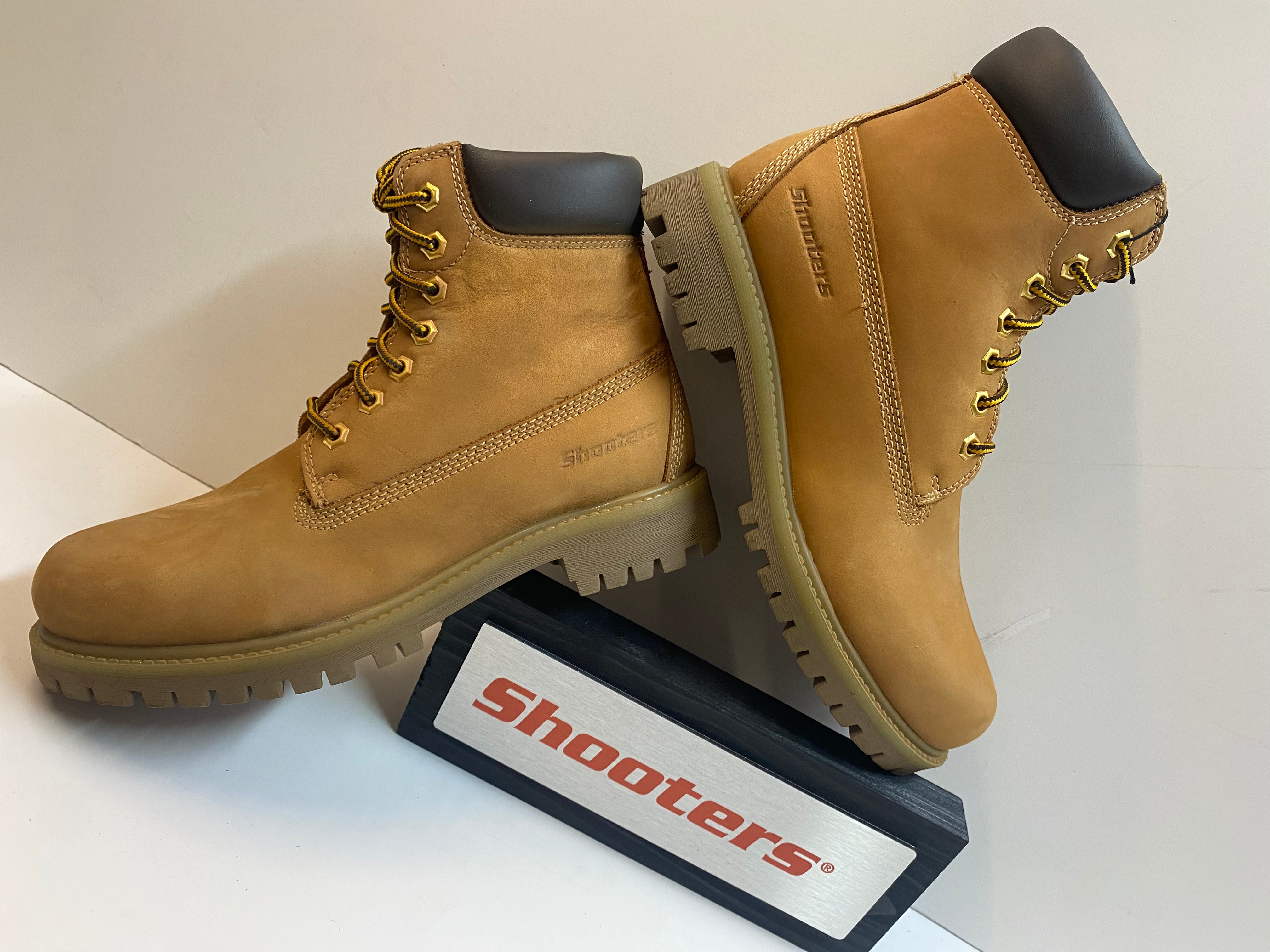 Shooters S4509-03 anfibi da uomo in pelle ingrassata gialla