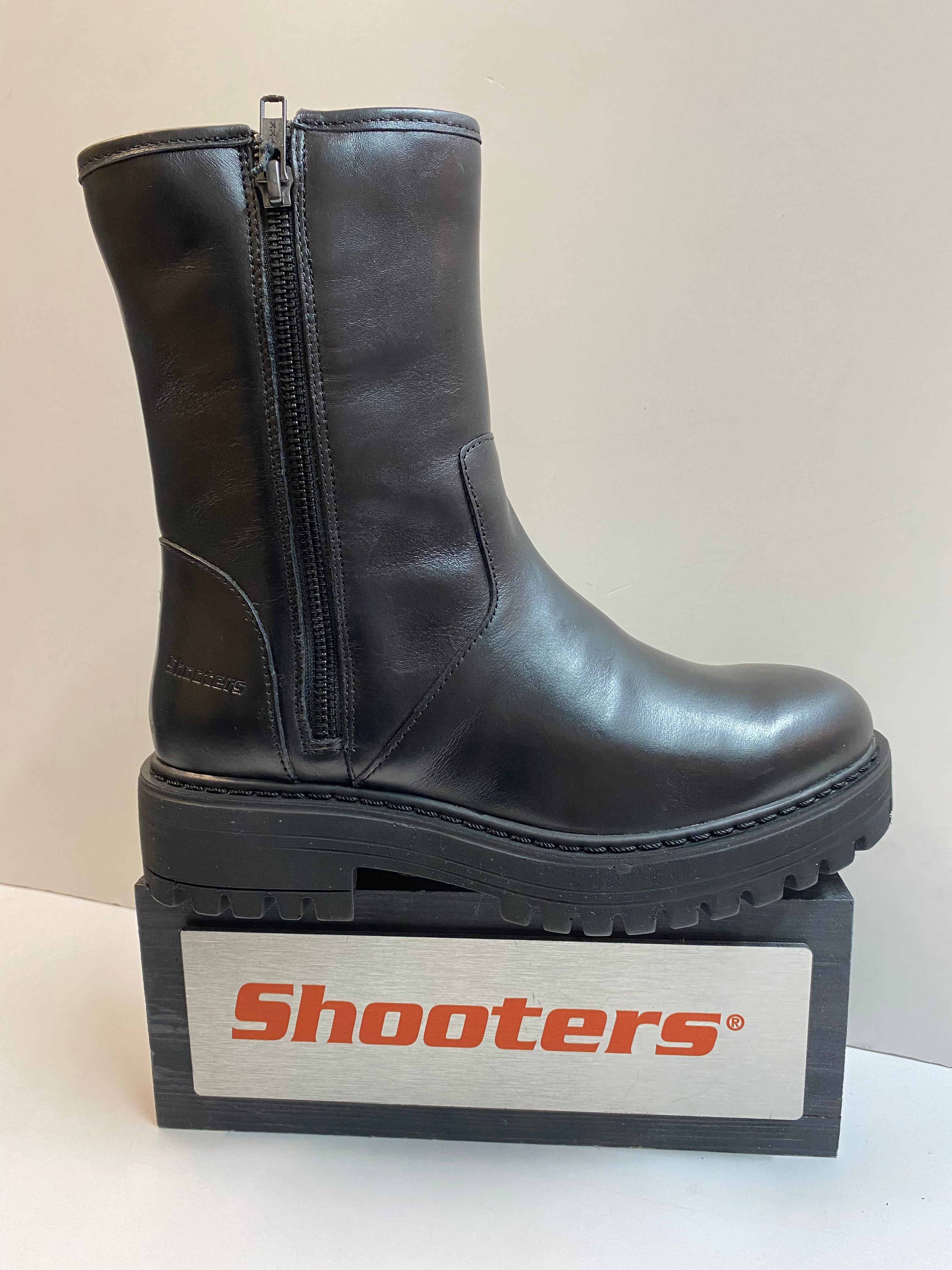 Shooters S24295-01 stivali donna con zip