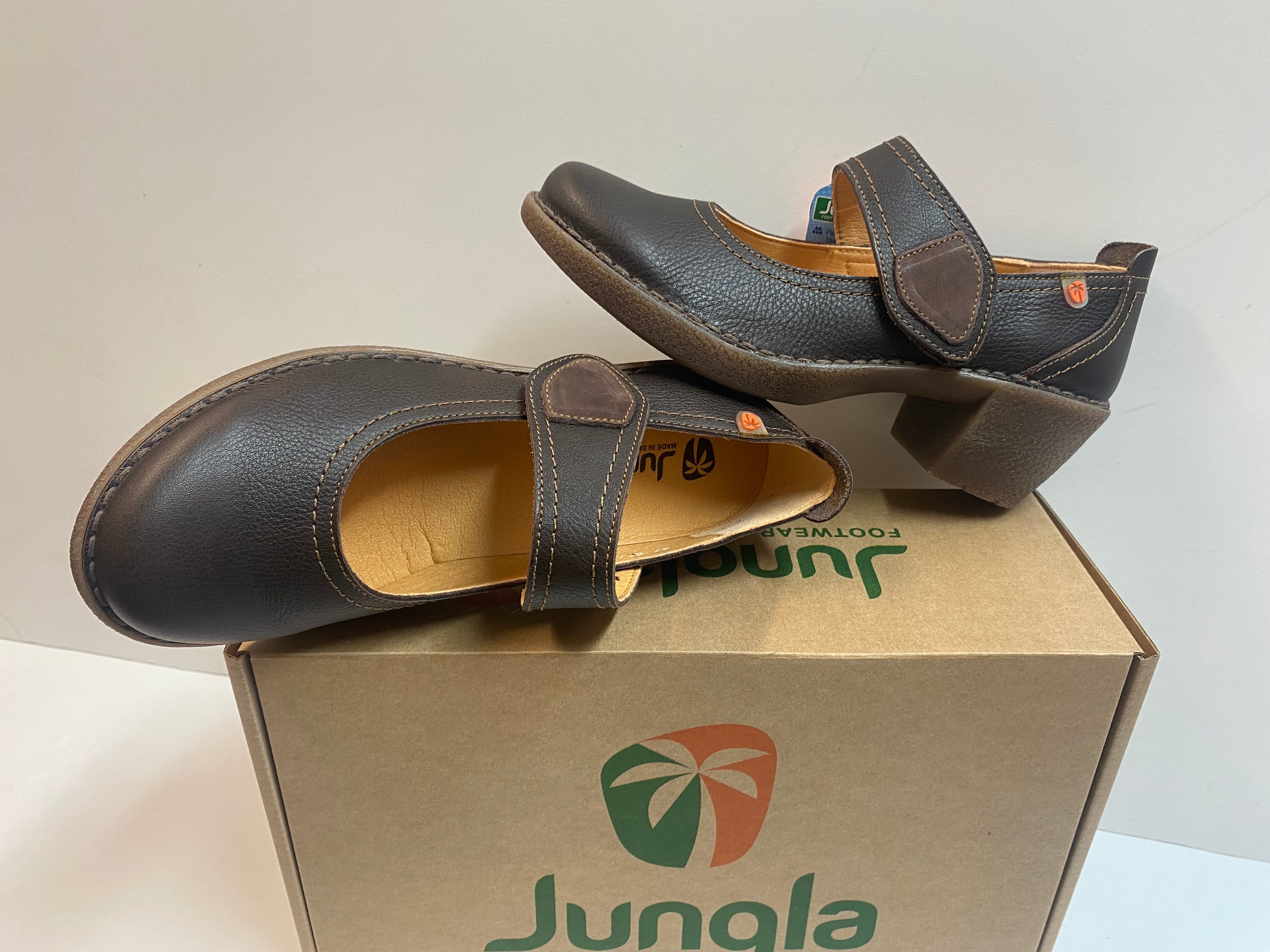 Jungla 8446 dècolletè in pelle con cinturino