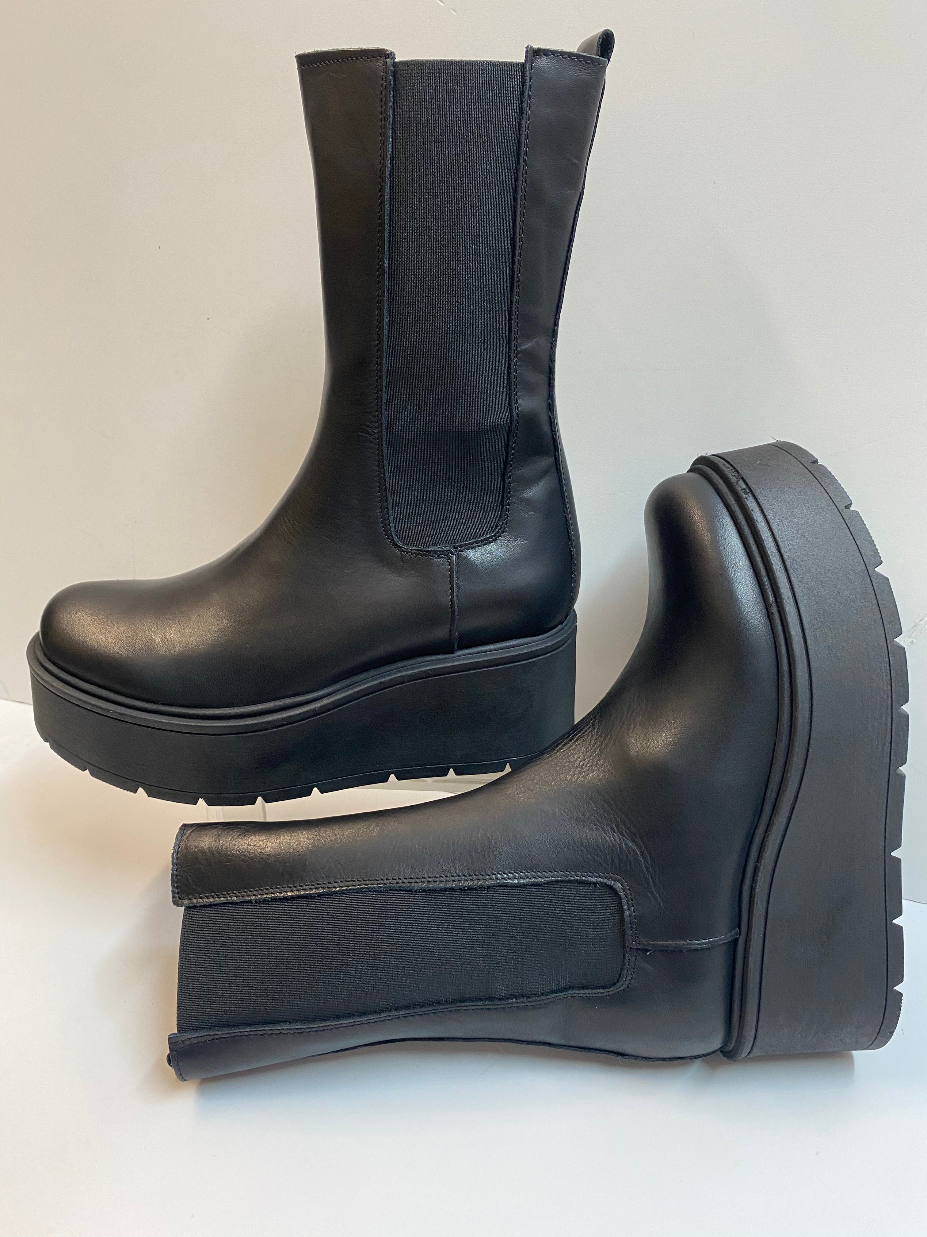 RShoes LUNA 4 stivale donna in pelle nero