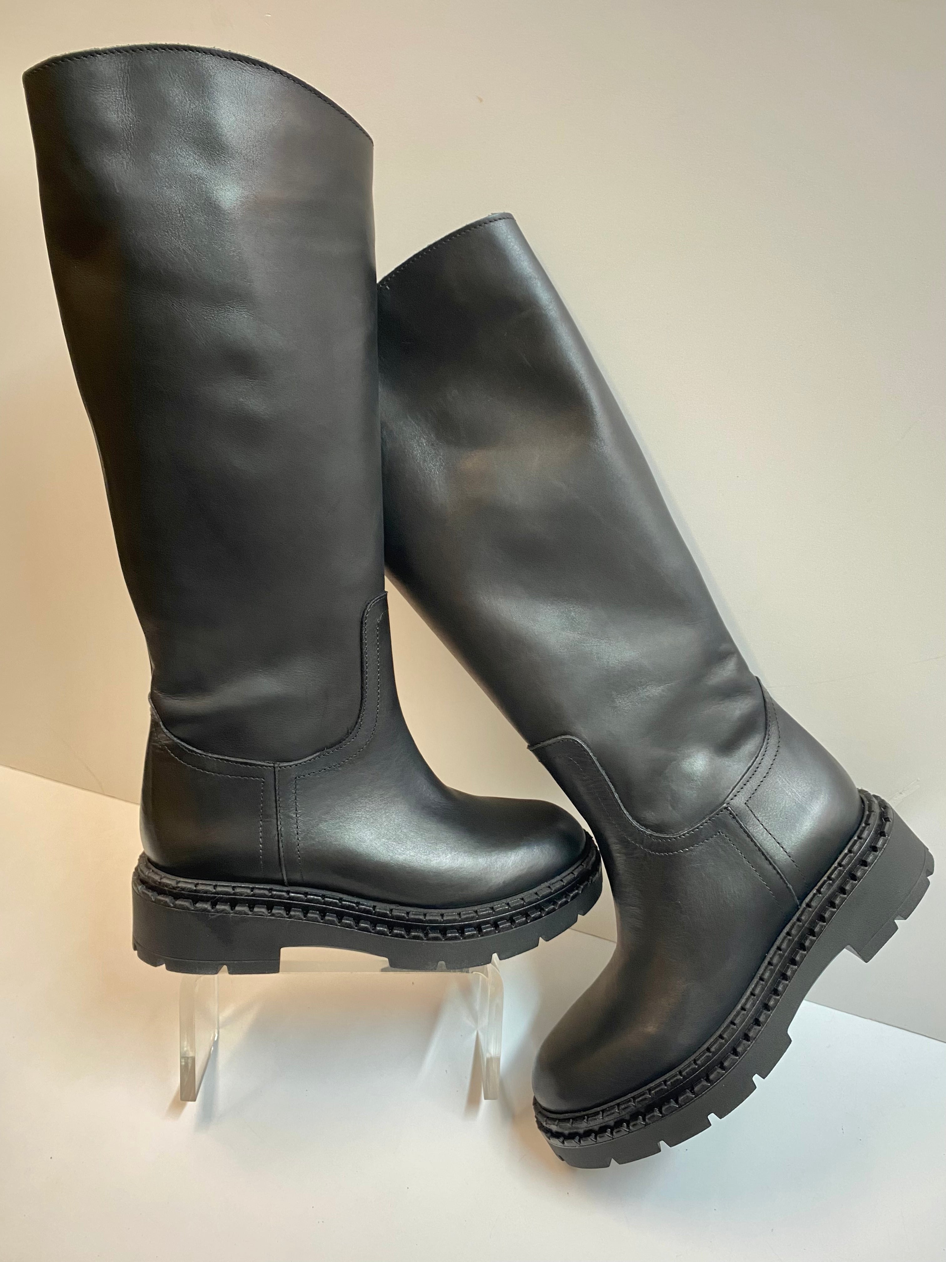 RShoes NANA 8 stivale alto in pelle nero