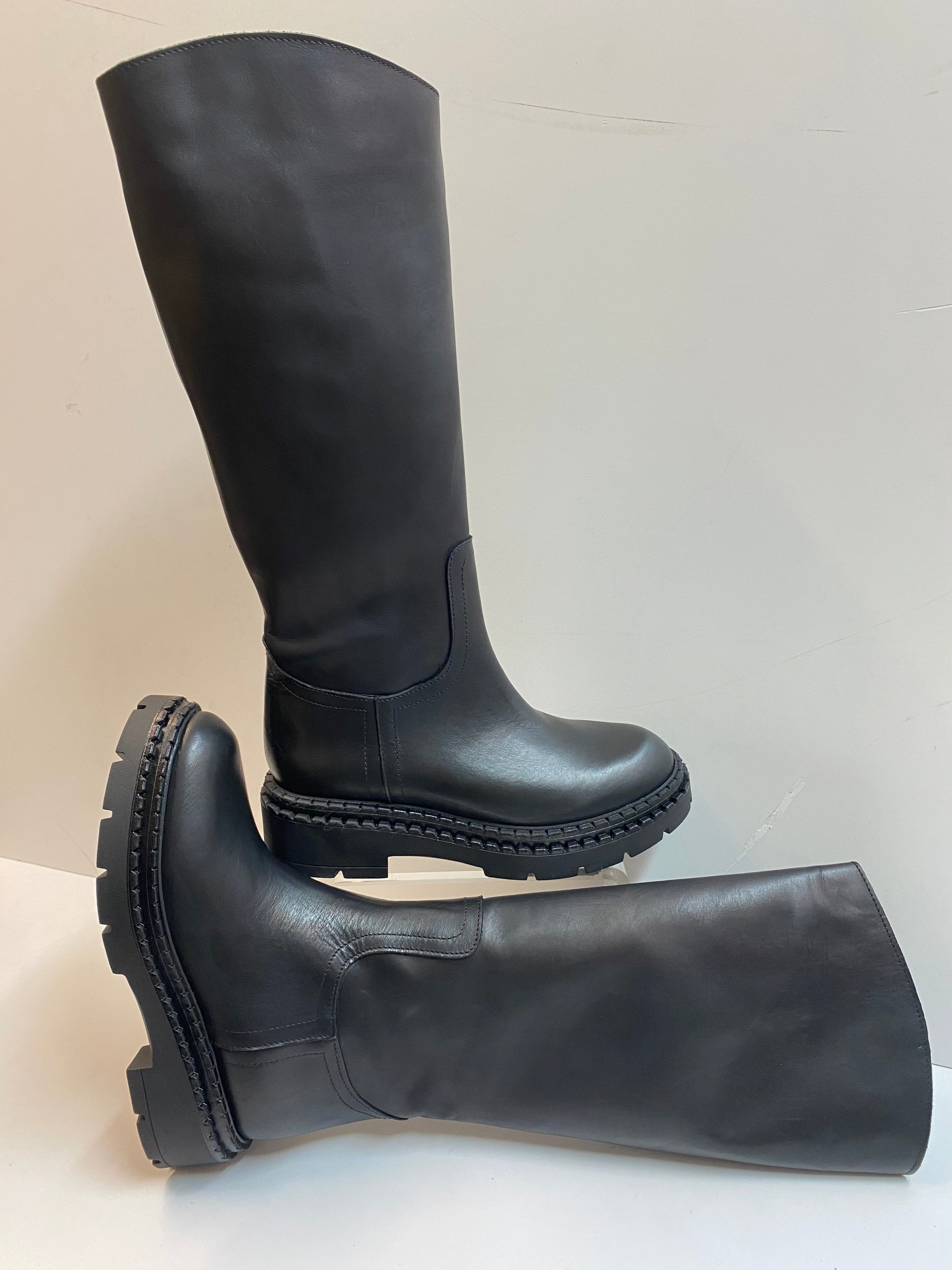 RShoes NANA 8 stivale alto in pelle nero