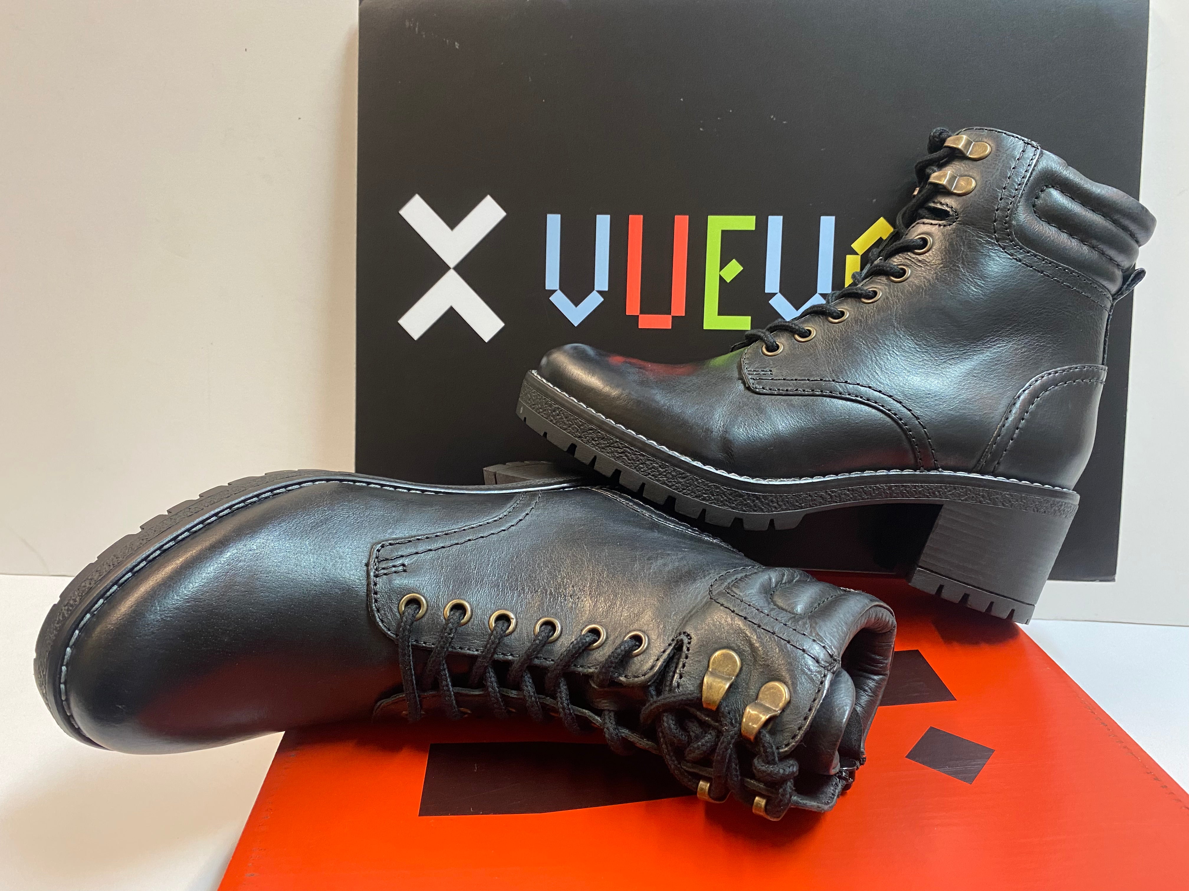 Vueva WH353H20P stivaletti allacciati in pelle nero