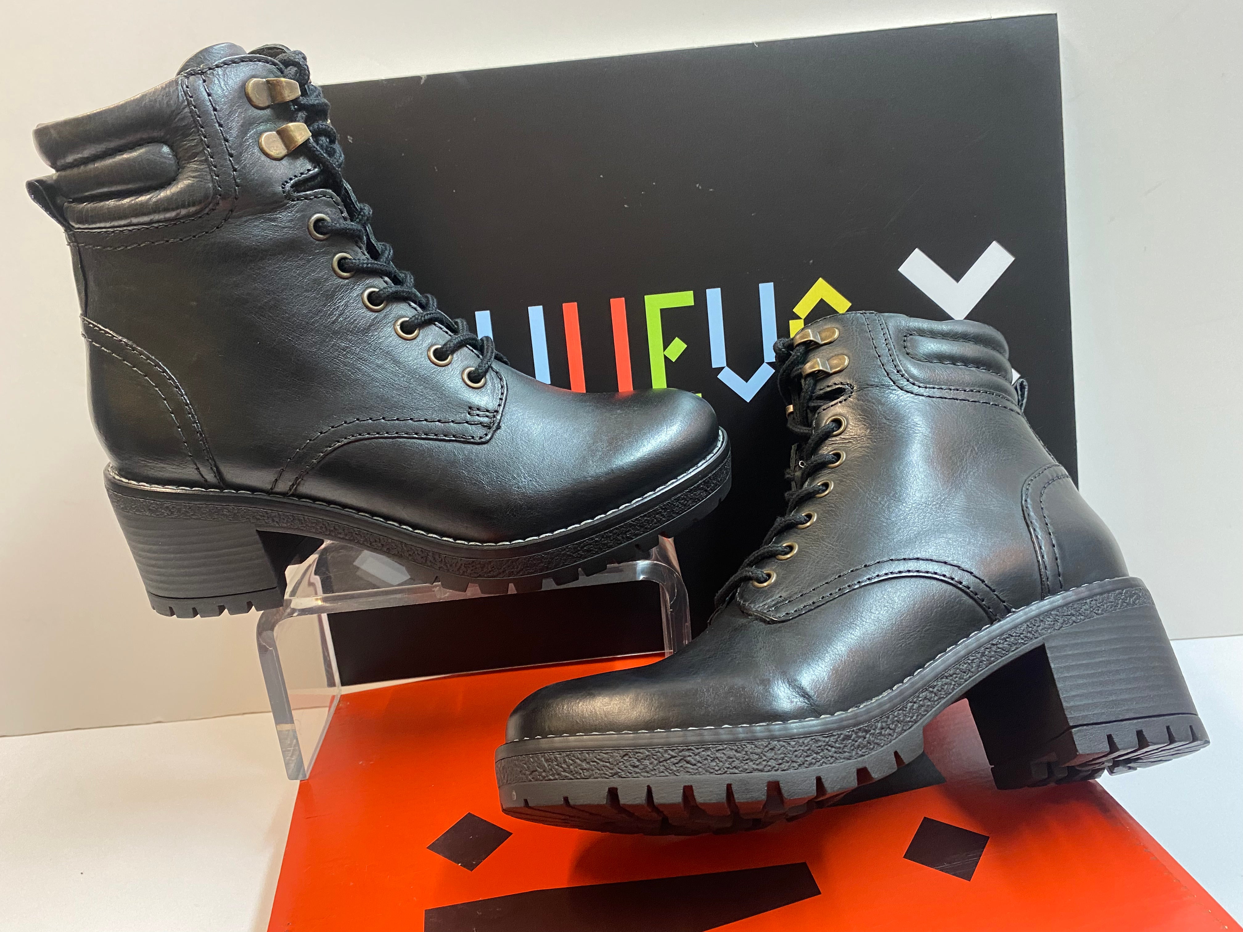 Vueva WH353H20P stivaletti allacciati in pelle nero