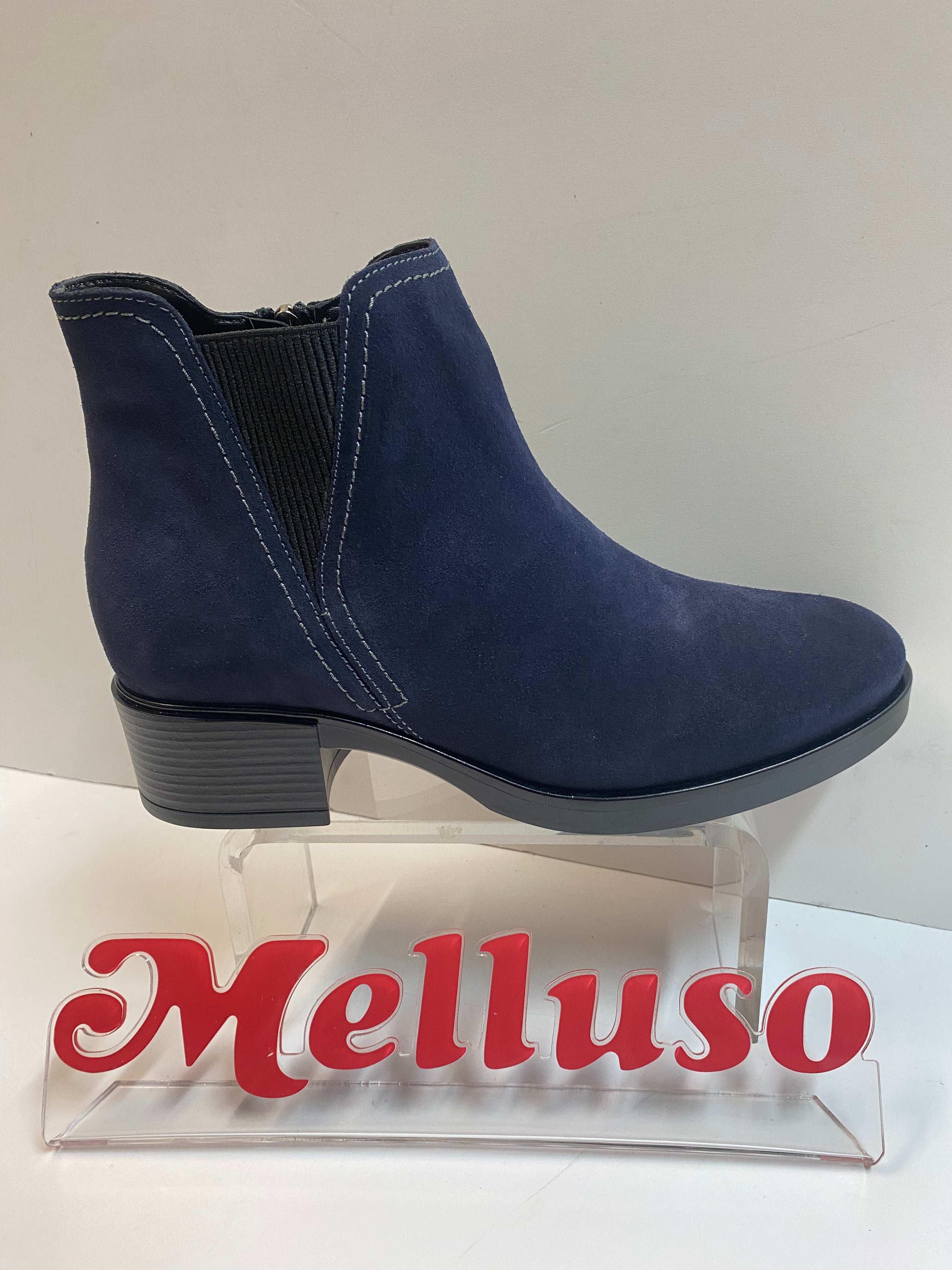Melluso K91863Z stivaletto chelsea in pelle scamosciata blu
