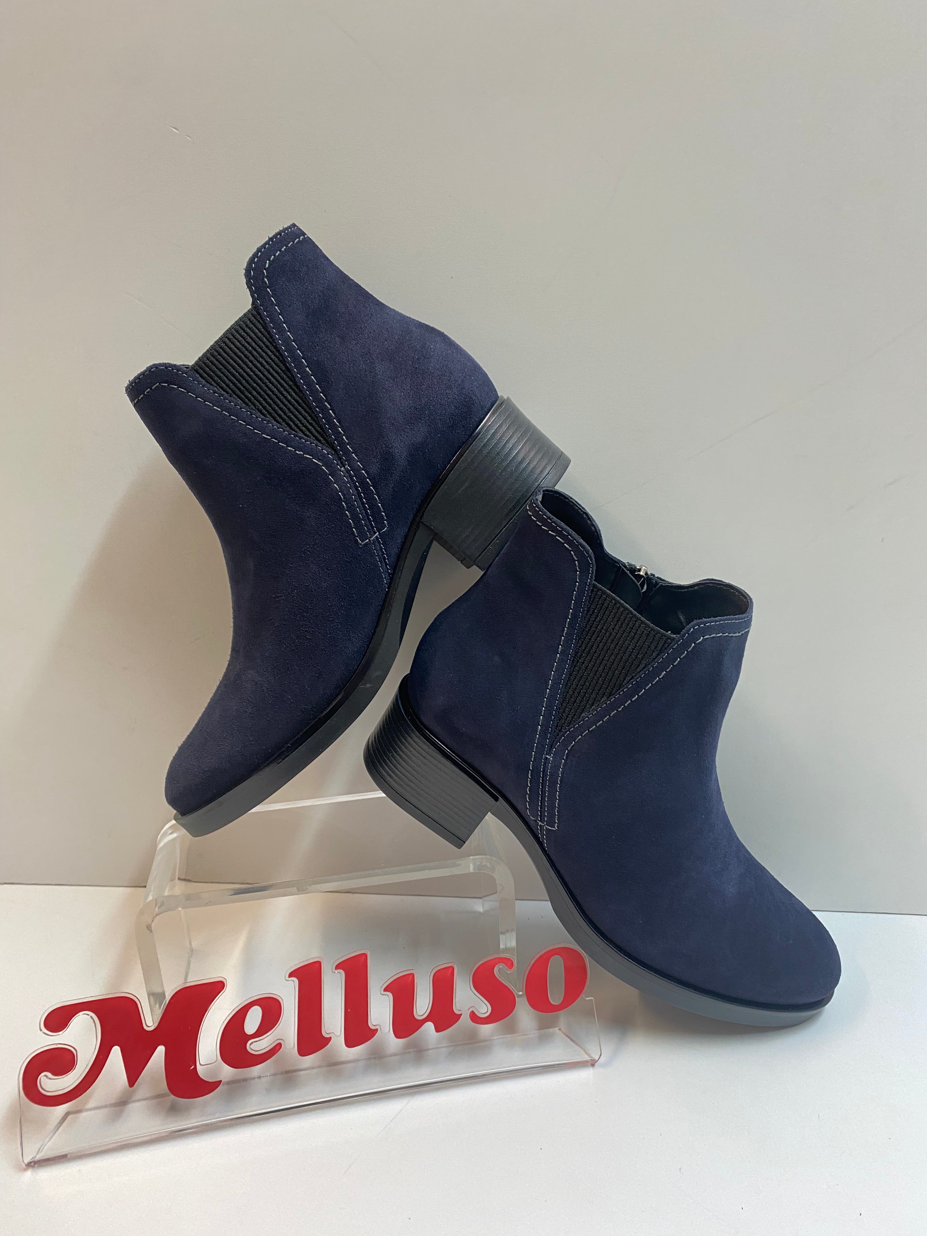 Melluso K91863Z stivaletto chelsea in pelle scamosciata blu