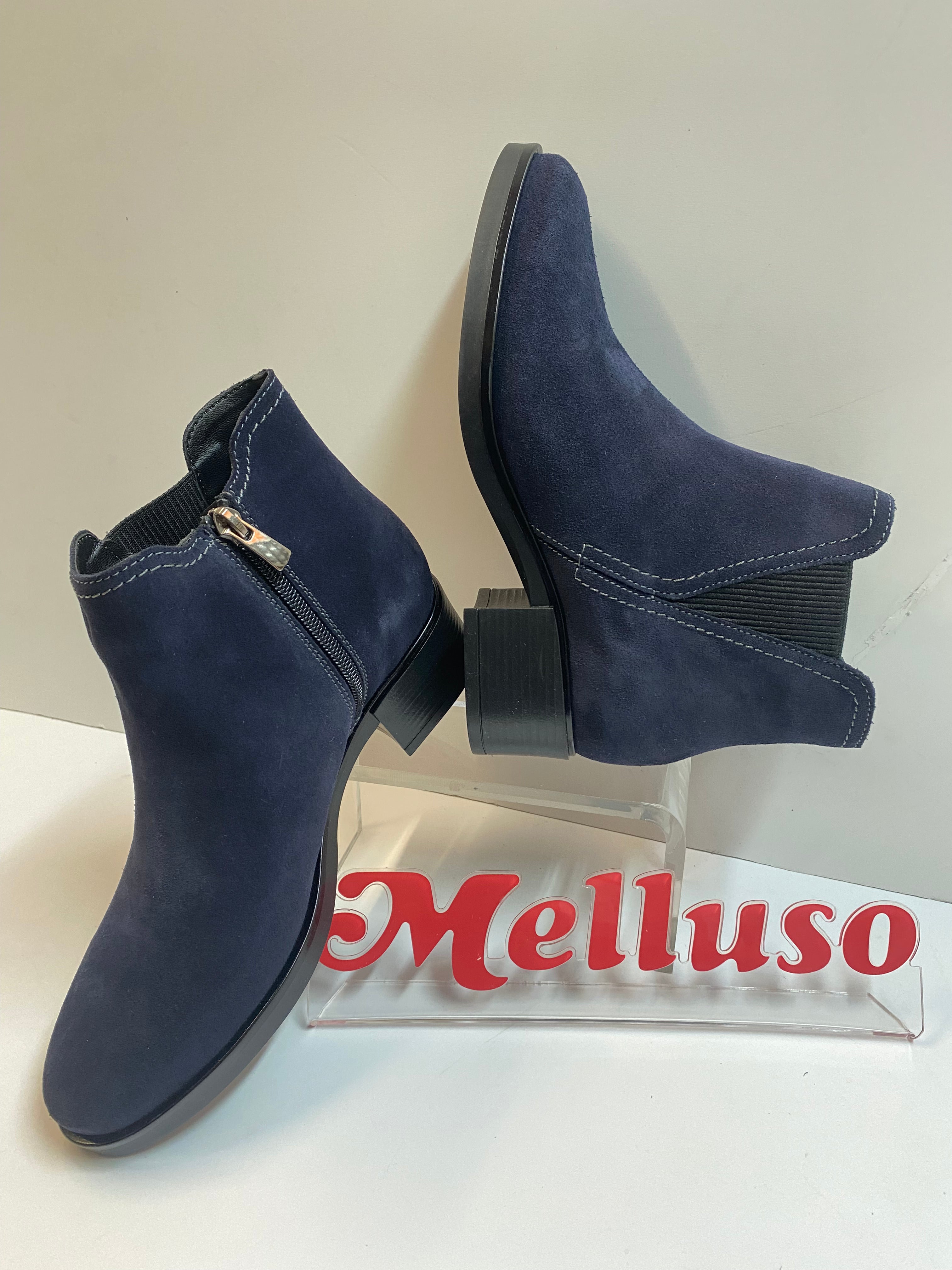 Melluso K91863Z stivaletto chelsea in pelle scamosciata blu
