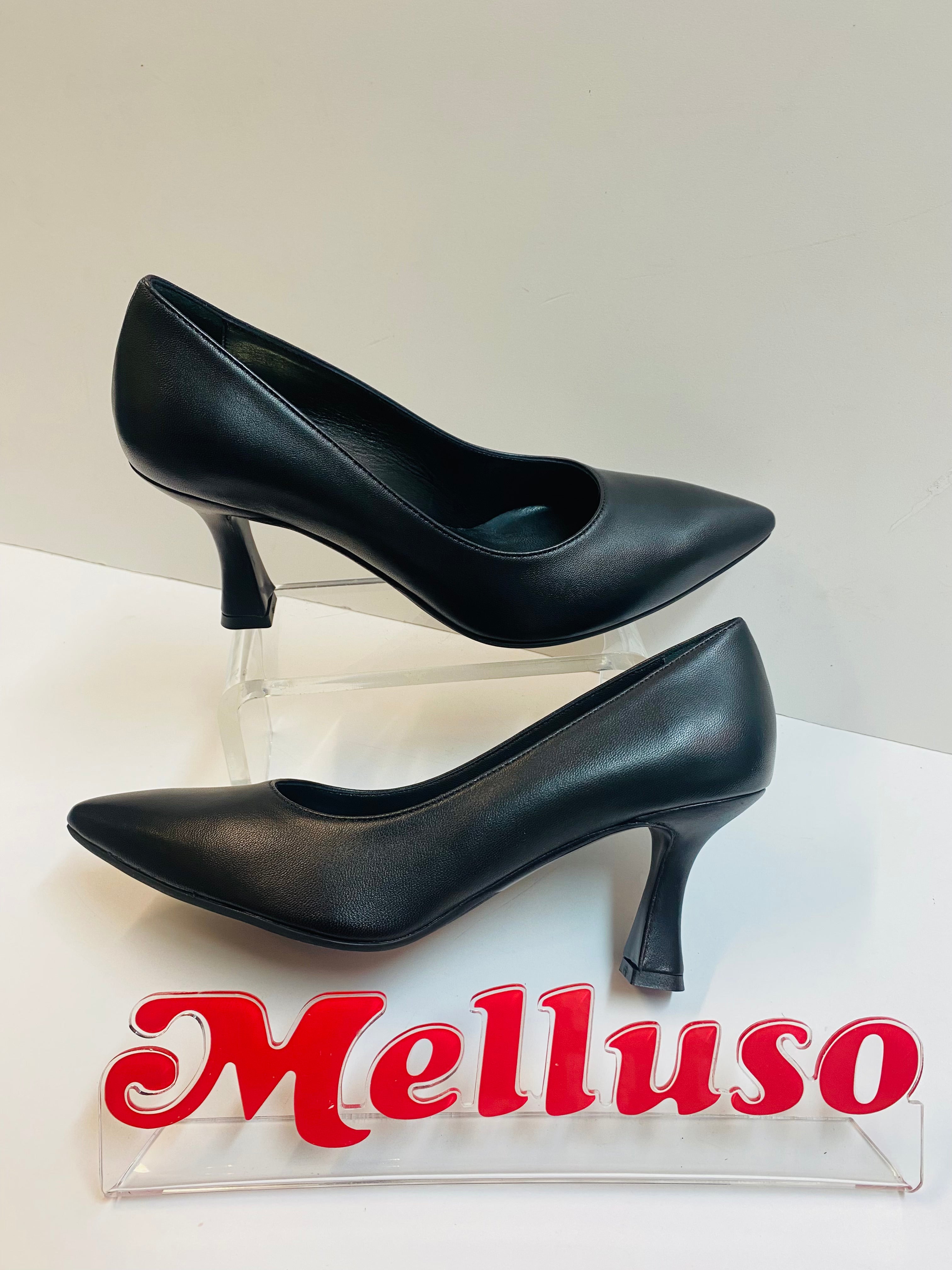 Melluso D5175Z dècolletè in pelle nero o acero