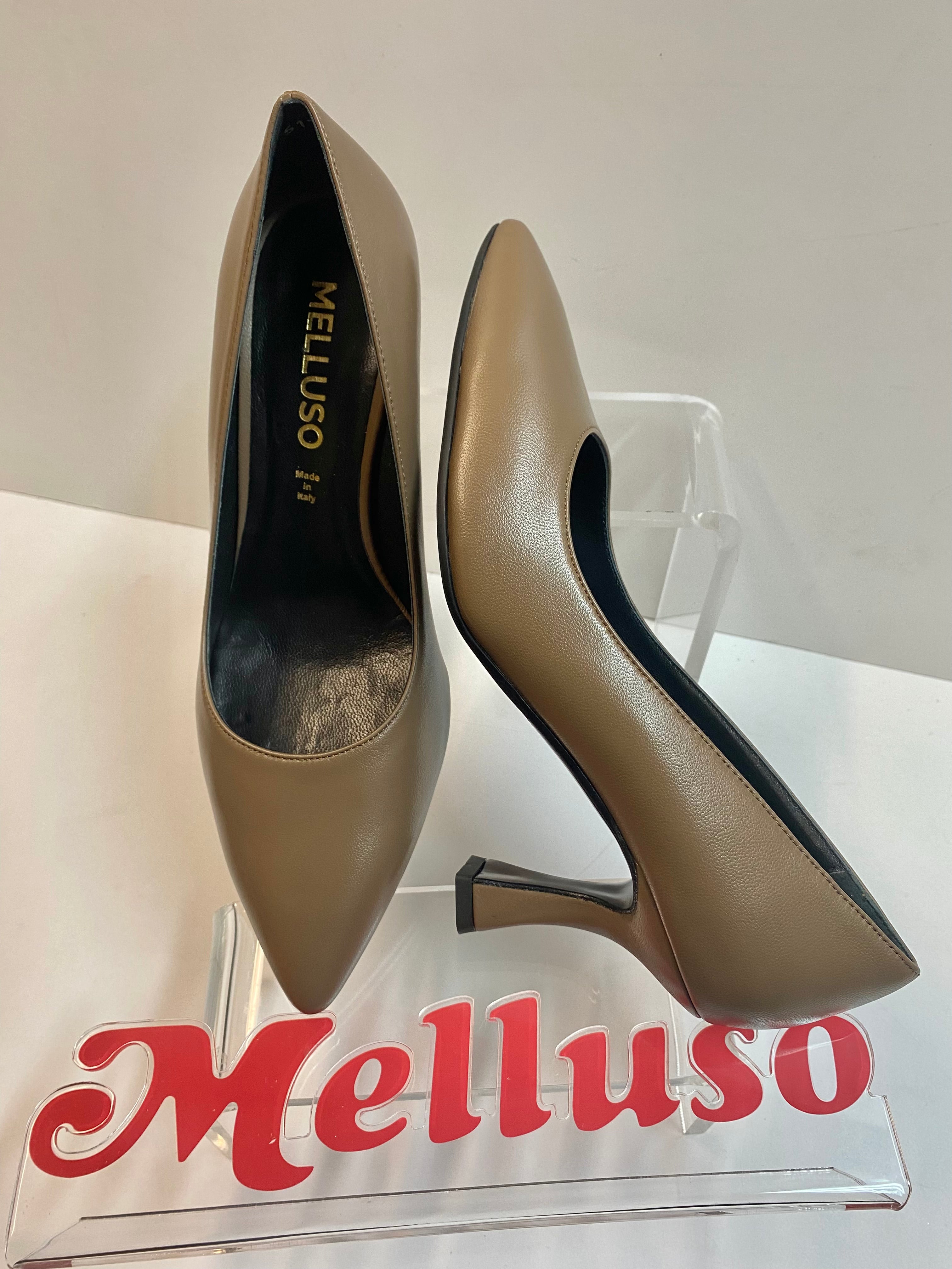 Melluso D5175Z dècolletè in pelle nero o acero