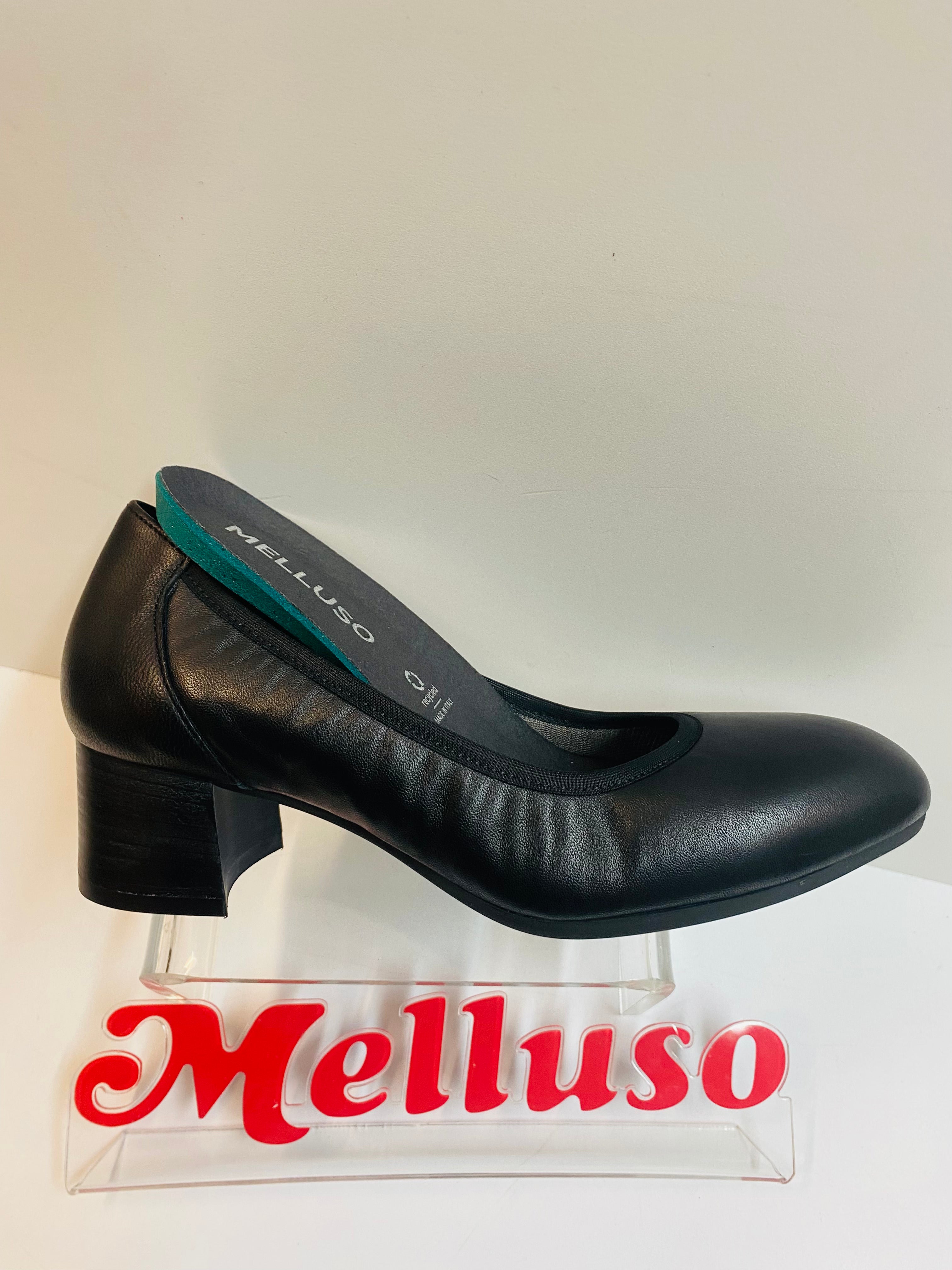 Melluso X5350 dècolletè in pelle nero con plantare estraibile