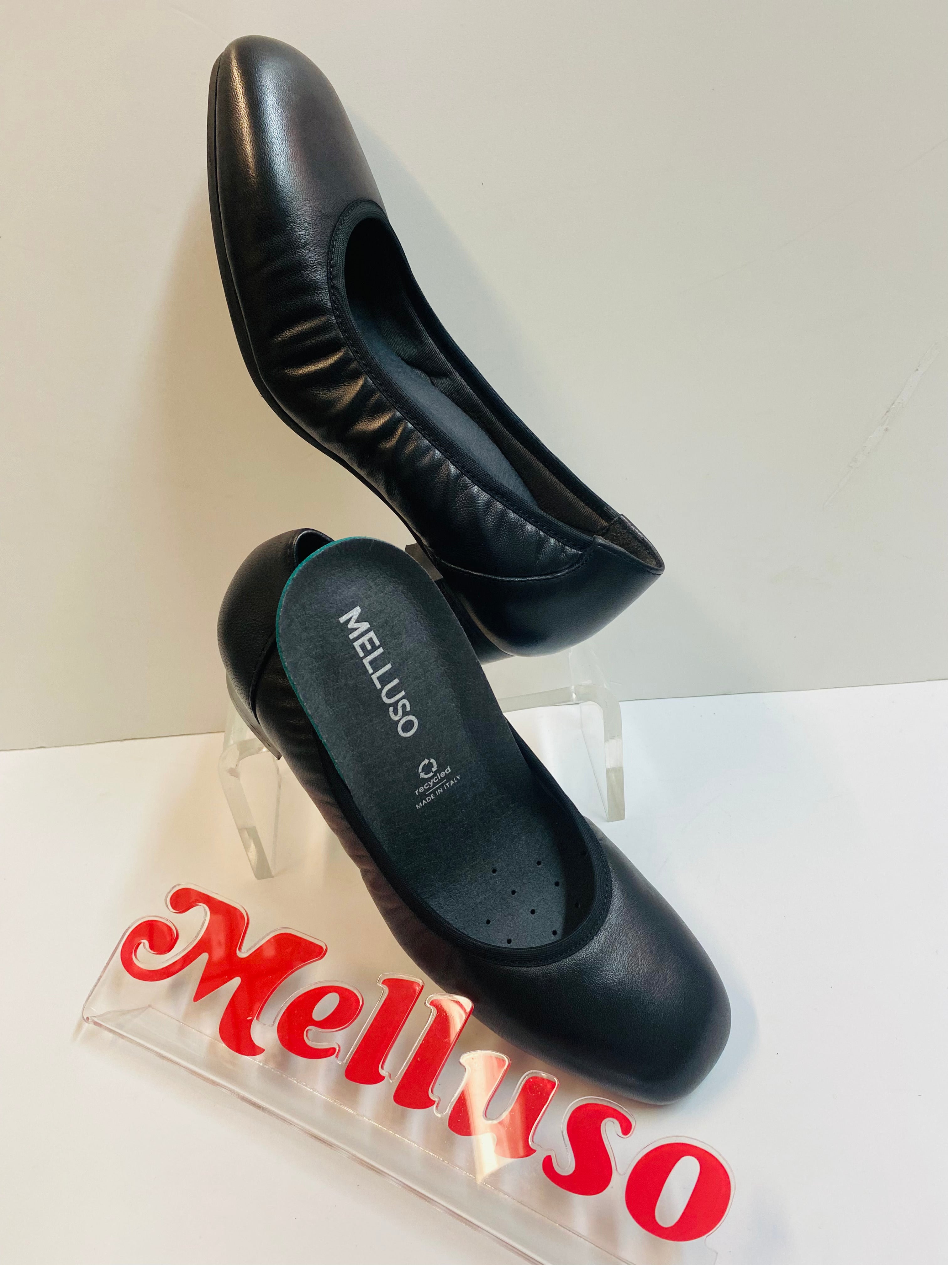 Melluso X5350 dècolletè in pelle nero con plantare estraibile