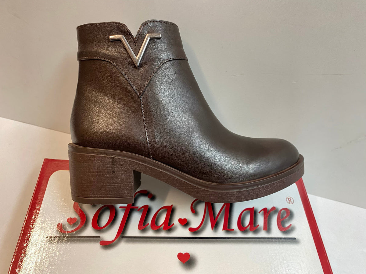 Sofia Mare 12723 tronchetto grintoso con inserto metallico